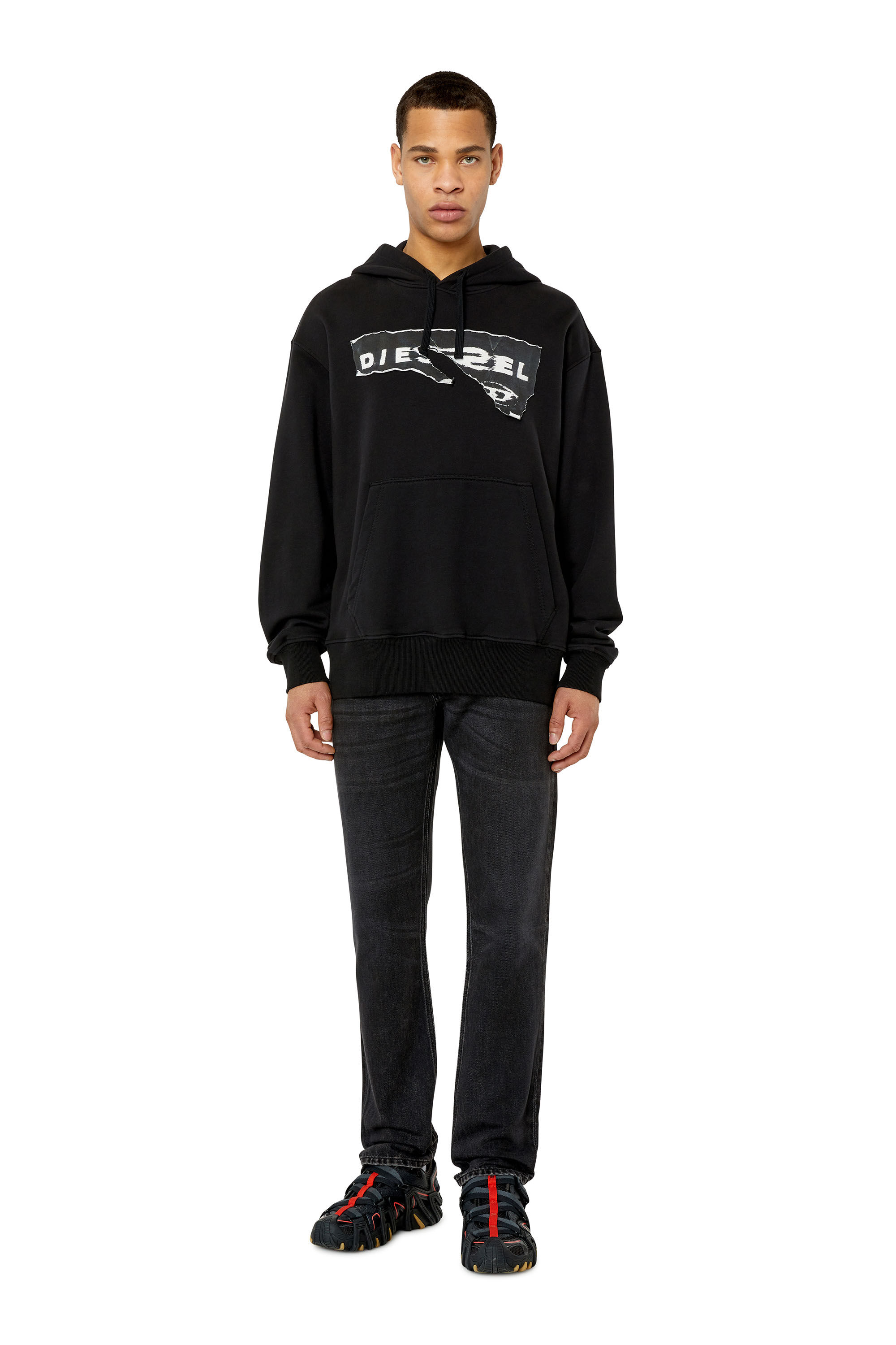 Diesel - 1995 D-Sark 09B88 Straight Jeans, Schwarz/Dunkelgrau - Image 1