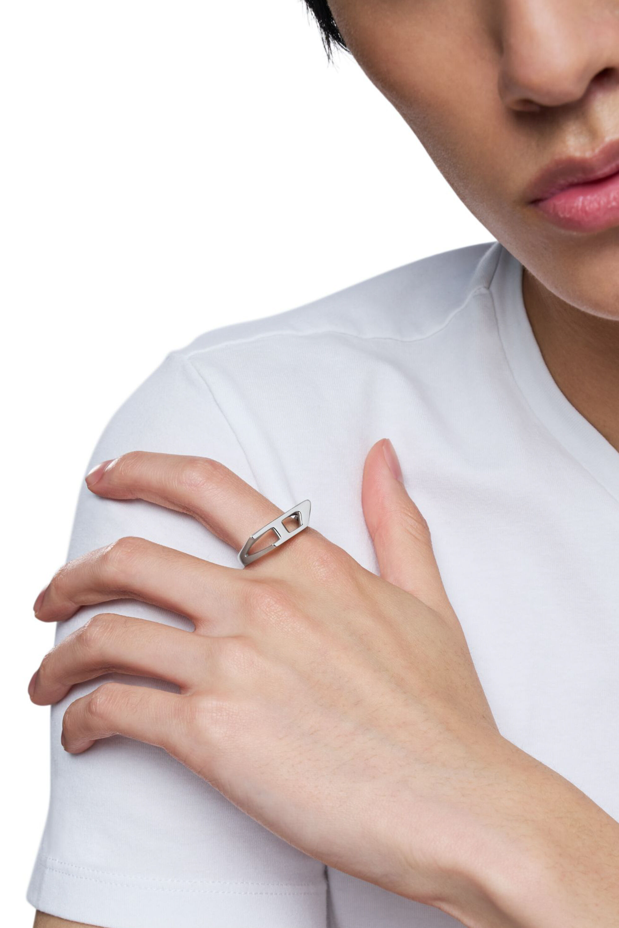 Diesel - DX1638040 JEWELLERY, Unisex Siegelring aus Edelstahl in Silber - 6