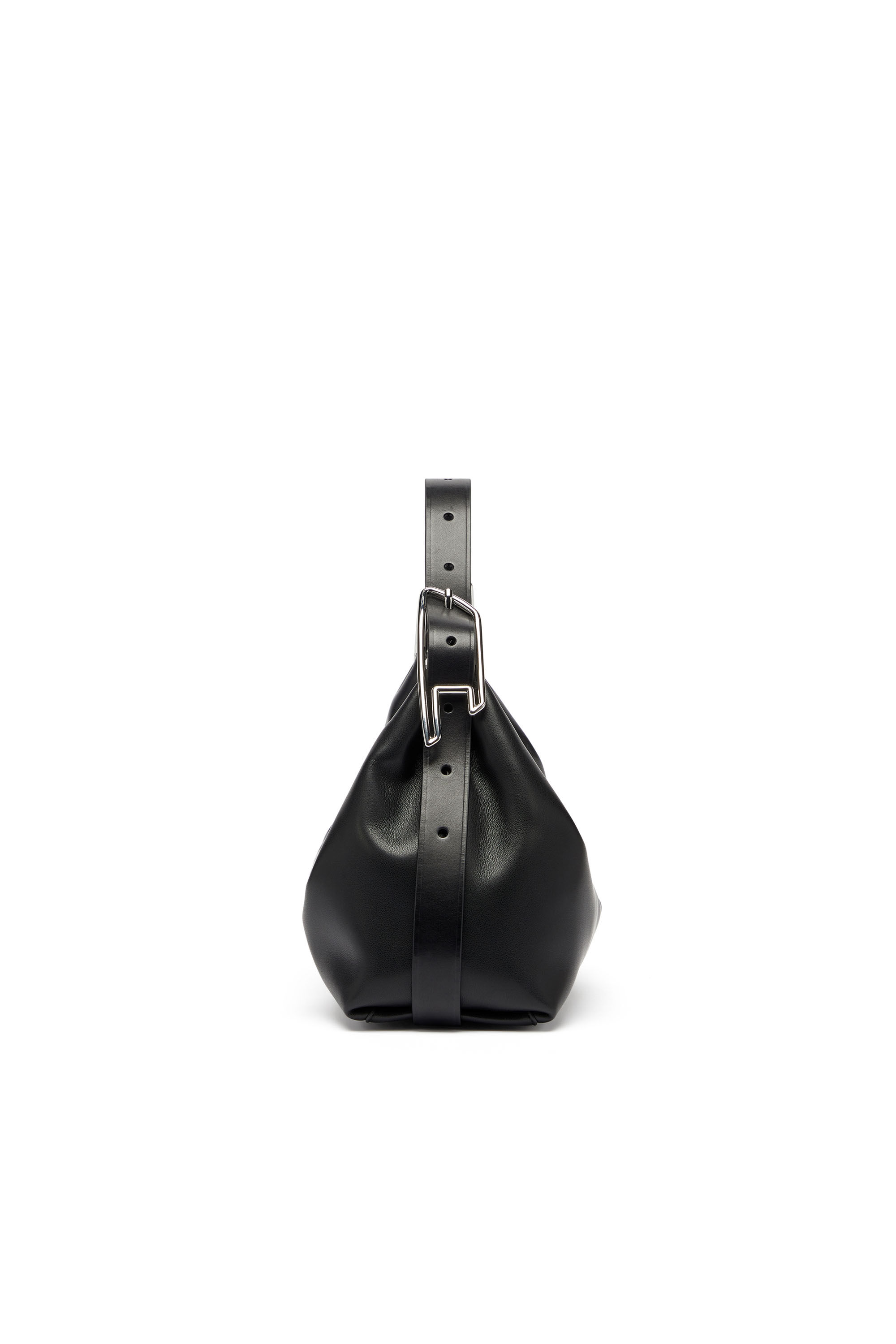 Diesel - D-LINE SHOULDER, Damen D-Line-Leder-Schultertasche in Schwarz - 5