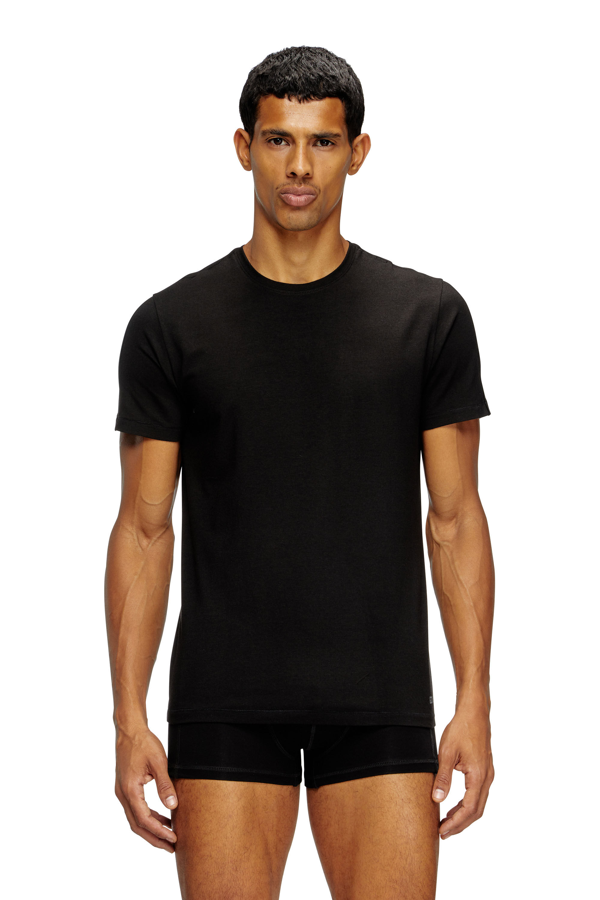 Diesel - RANDAL-D-MONO-2PACK, Herren T-Shirt aus fließendem Jersey im Zweierpack in Schwarz - 3
