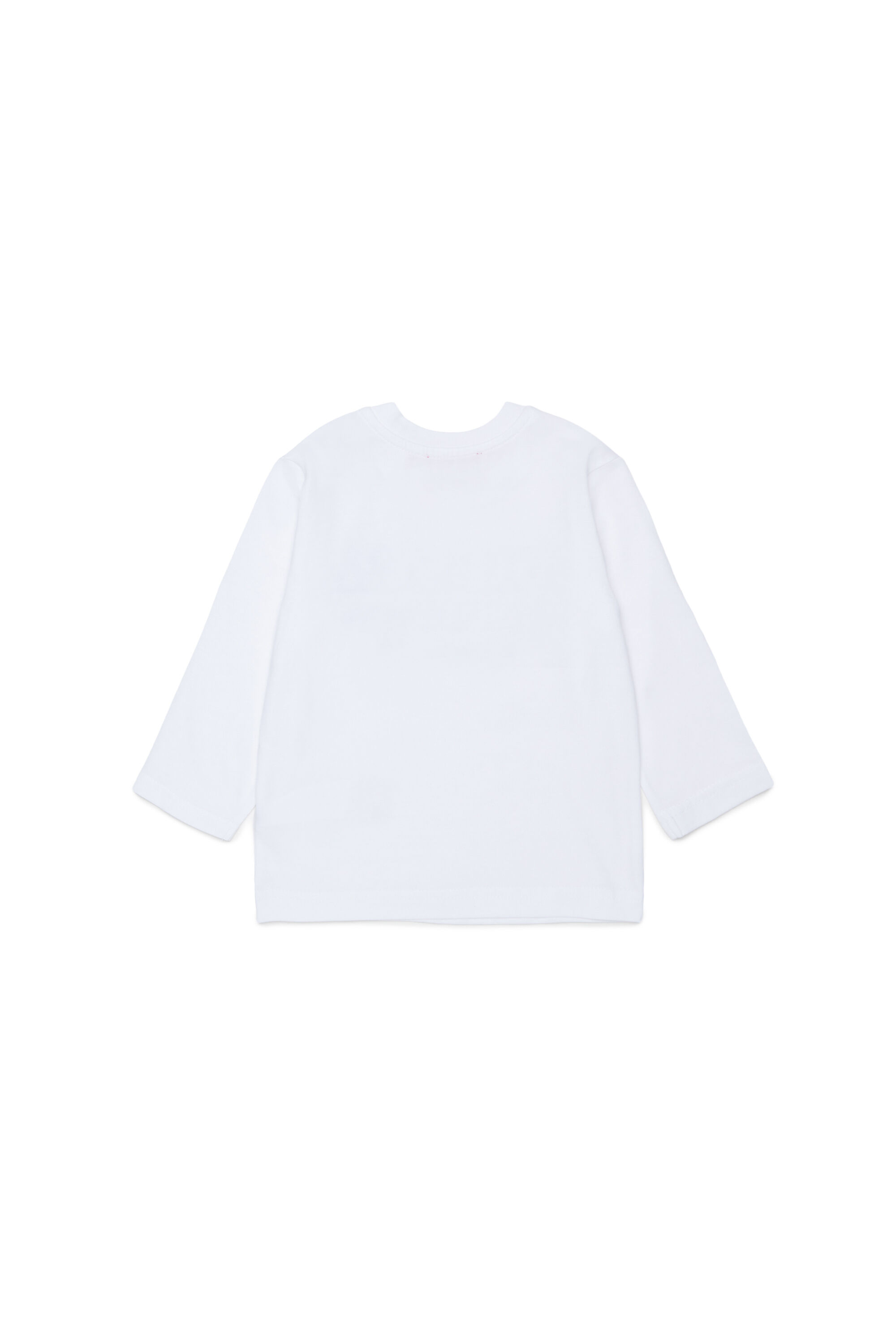 Diesel - TLODIMB, Man's Long-sleeve T-shirt with Diesel Industry print in White - 2