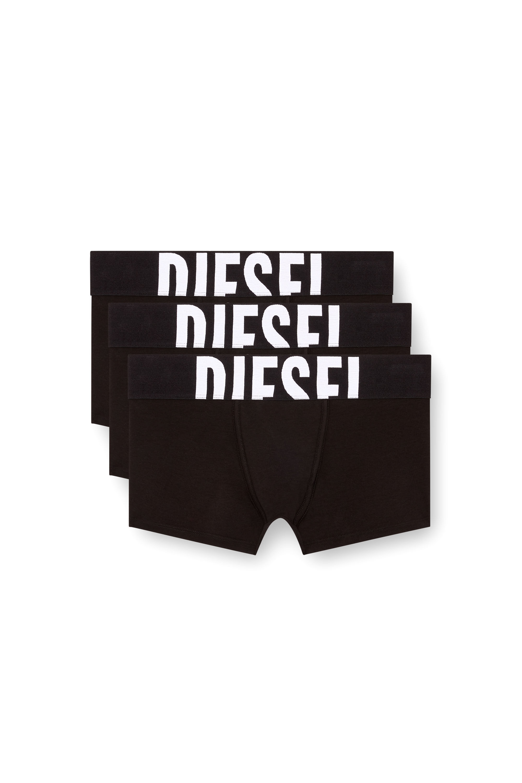 Diesel - UMBX-DAMIENTHREEPACK-5.5EL, Man 3-pack of boxer briefs with cut-off logo in Black - Image 1