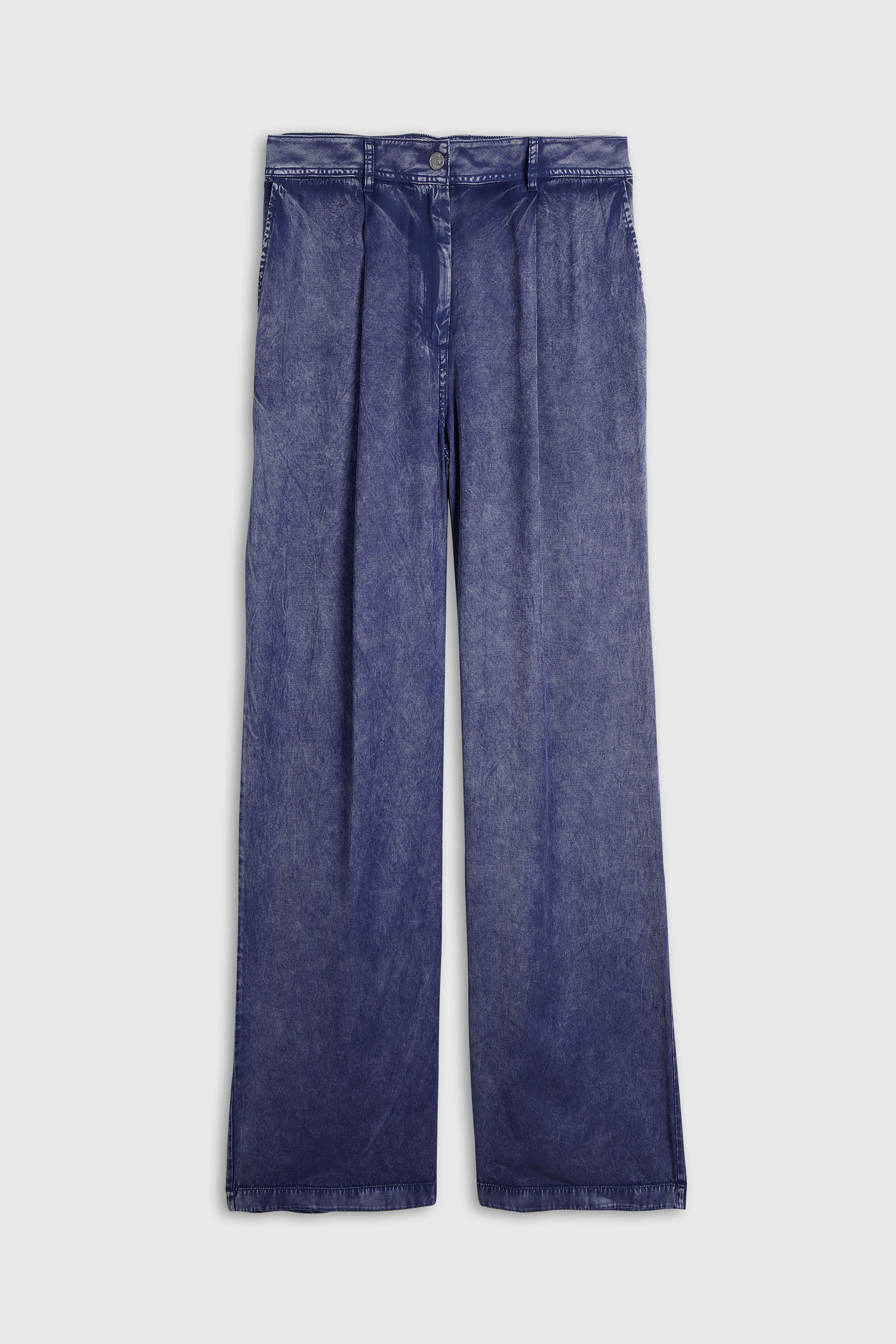 Diesel - P-AUSTINE, Damen Wide-Leg-Hose aus Viskose in Denim-Optik in Dunkelblau - 2