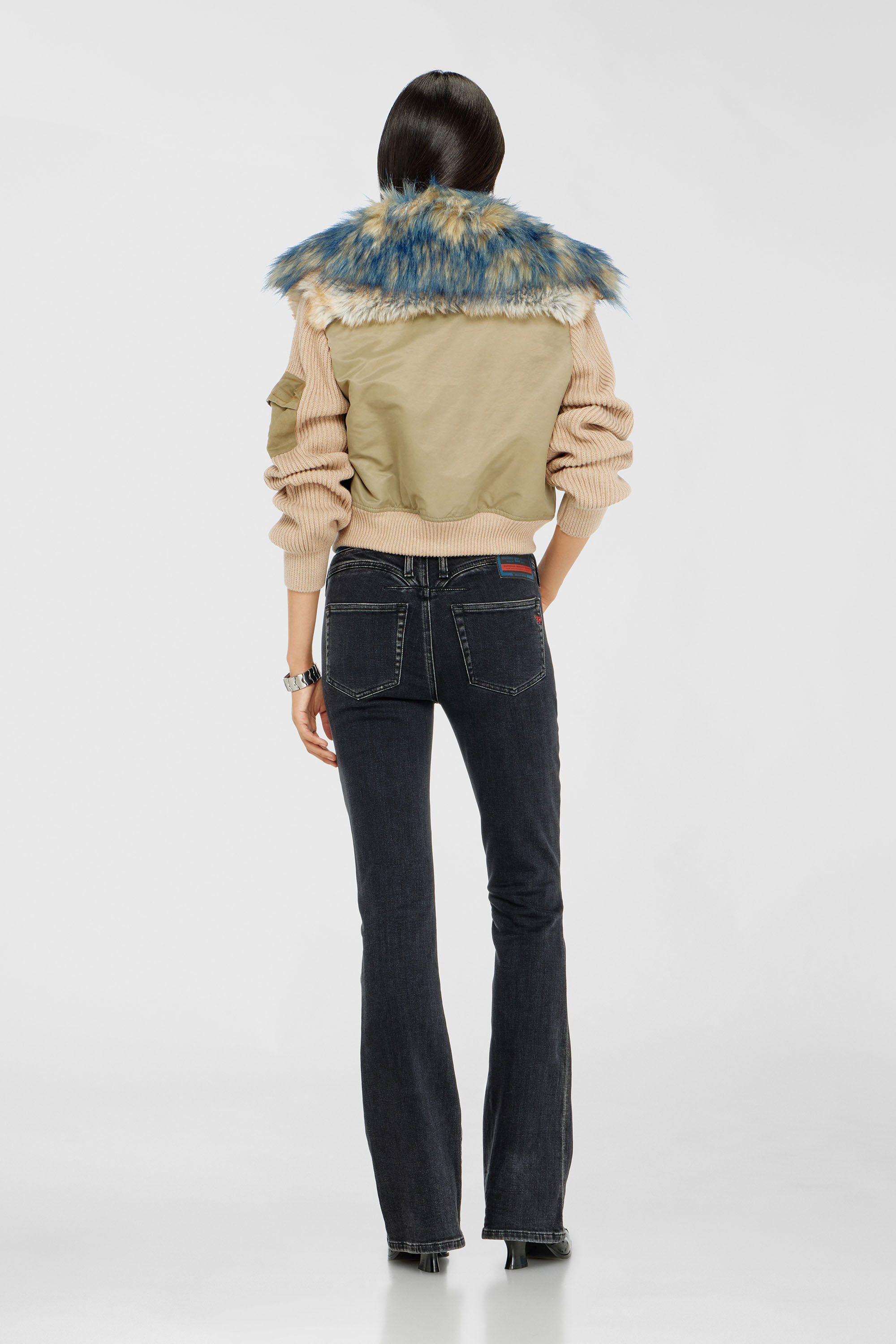Diesel - Damen Bootcut Jeans 1969 D-Ebbey 09P75, Schwarz/Dunkelgrau - 3