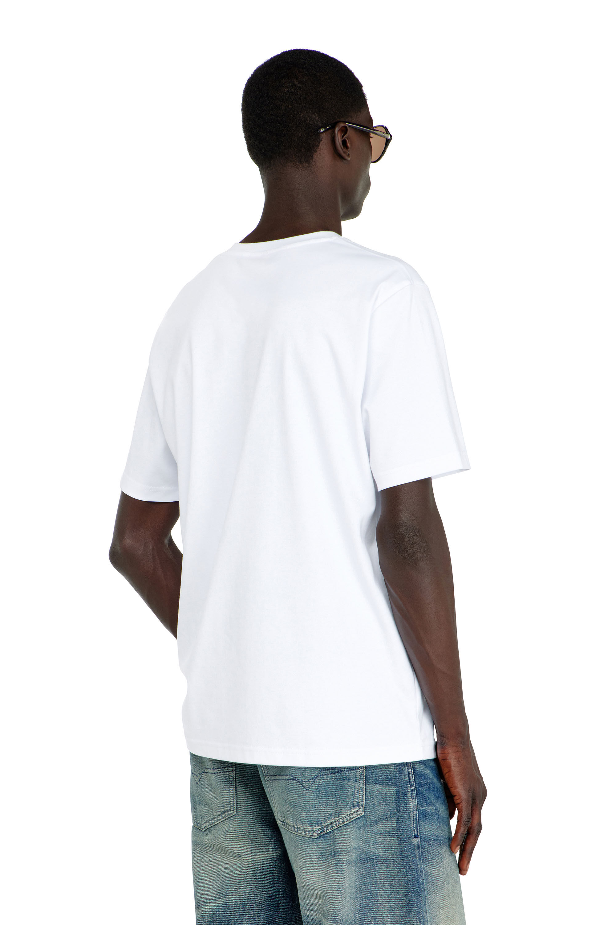 Diesel - T-ADJUST-V-MICRODIV, Herren T-Shirt mit V-Ausschnitt und Mikro-Logo-Stickerei in null - 4