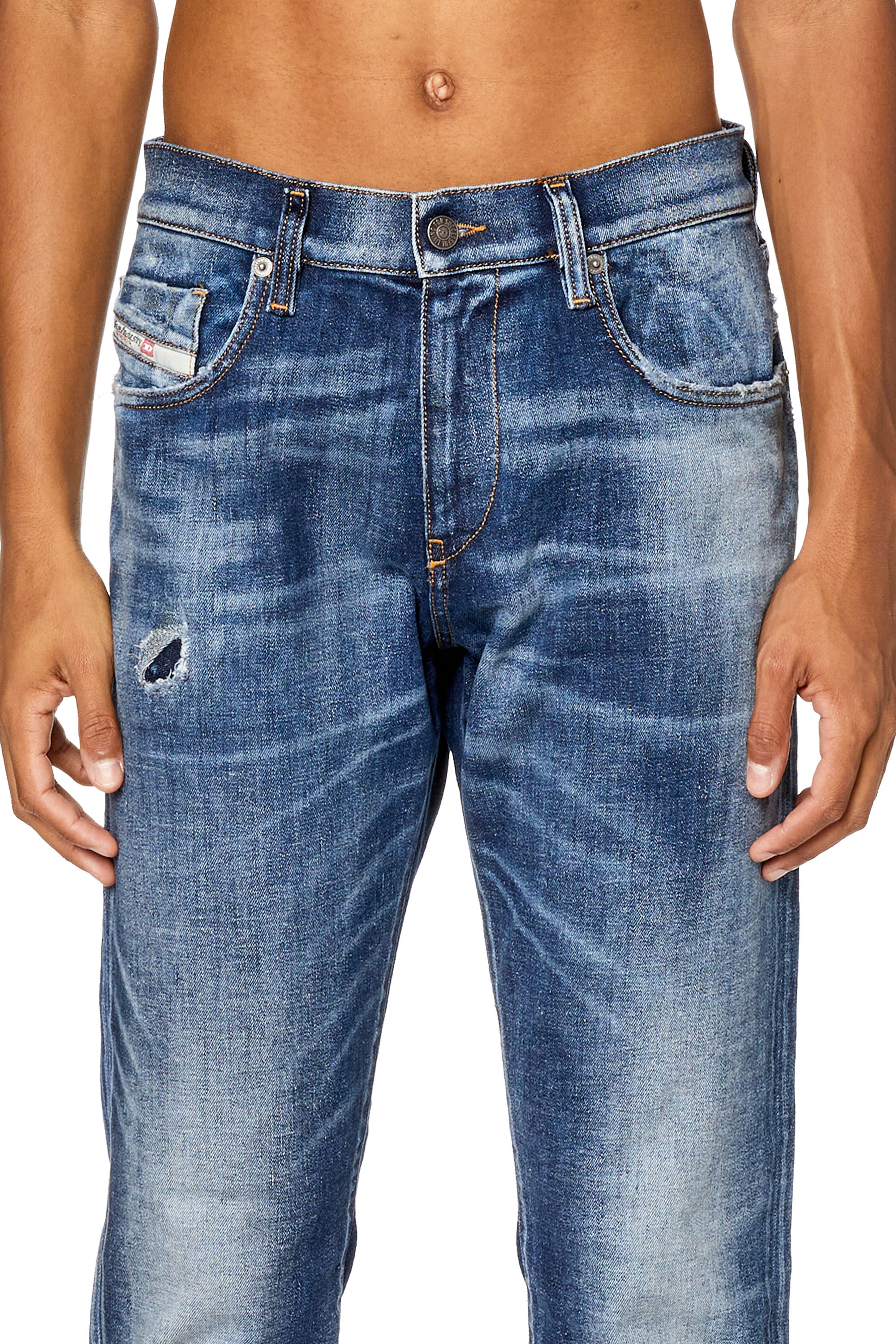 Diesel - Slim Jeans 2019 D-Strukt 09G89, Mittelblau - Image 5