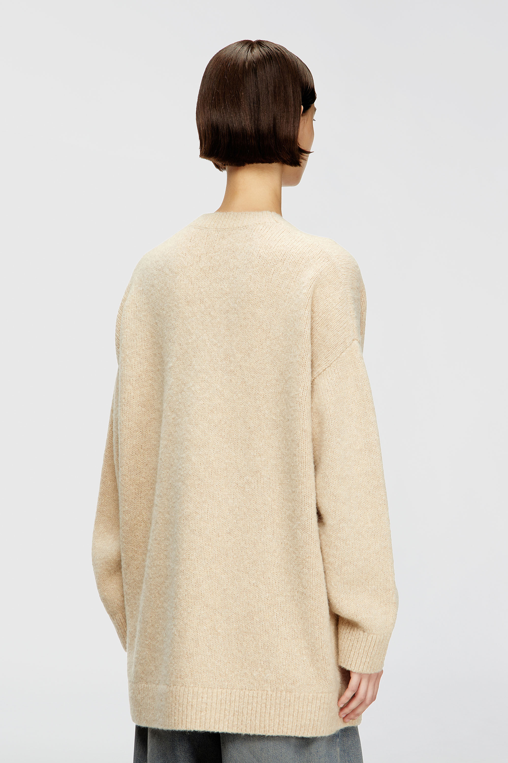 Diesel - M-AREELA, Damen Cardigan aus Woll- und Alpakamischung in Beige - 4