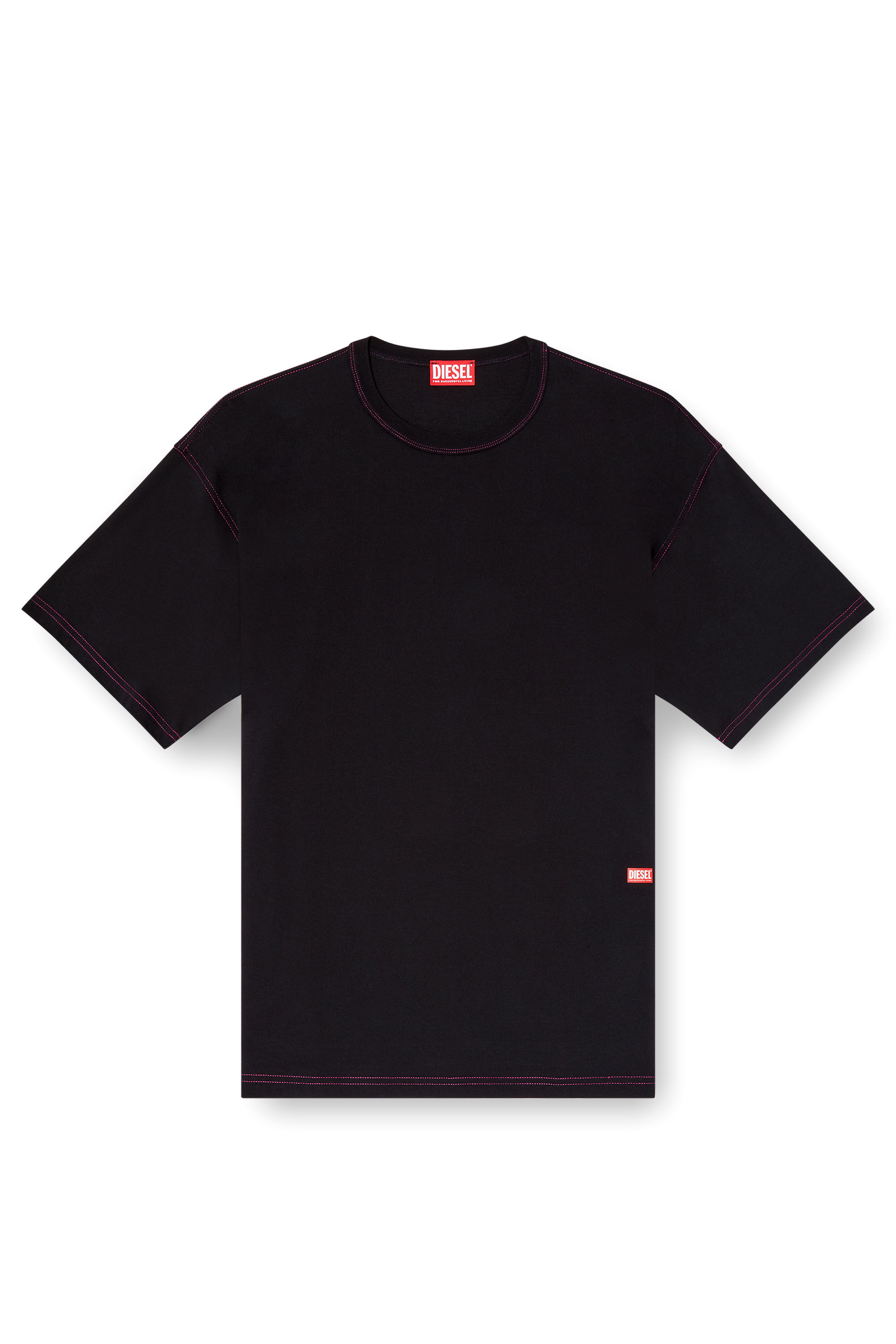 Diesel - T-BOXT-R18, Herren T-Shirt mit Apfelkern-Print in Schwarz - 2