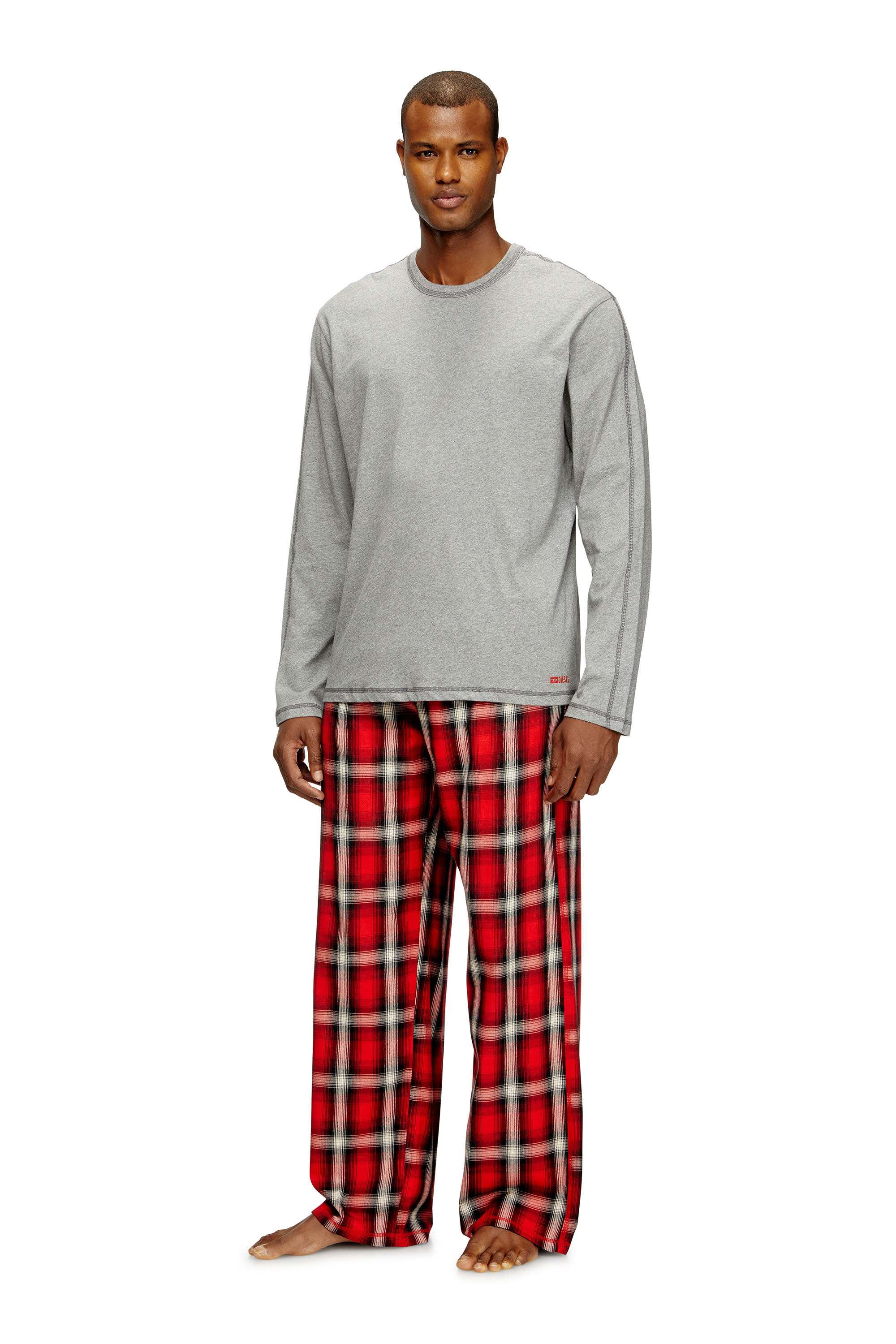 Diesel - KIT-LIAM, Herren Baumwoll-Pyjama-Set mit karierten Hosen in null - 1