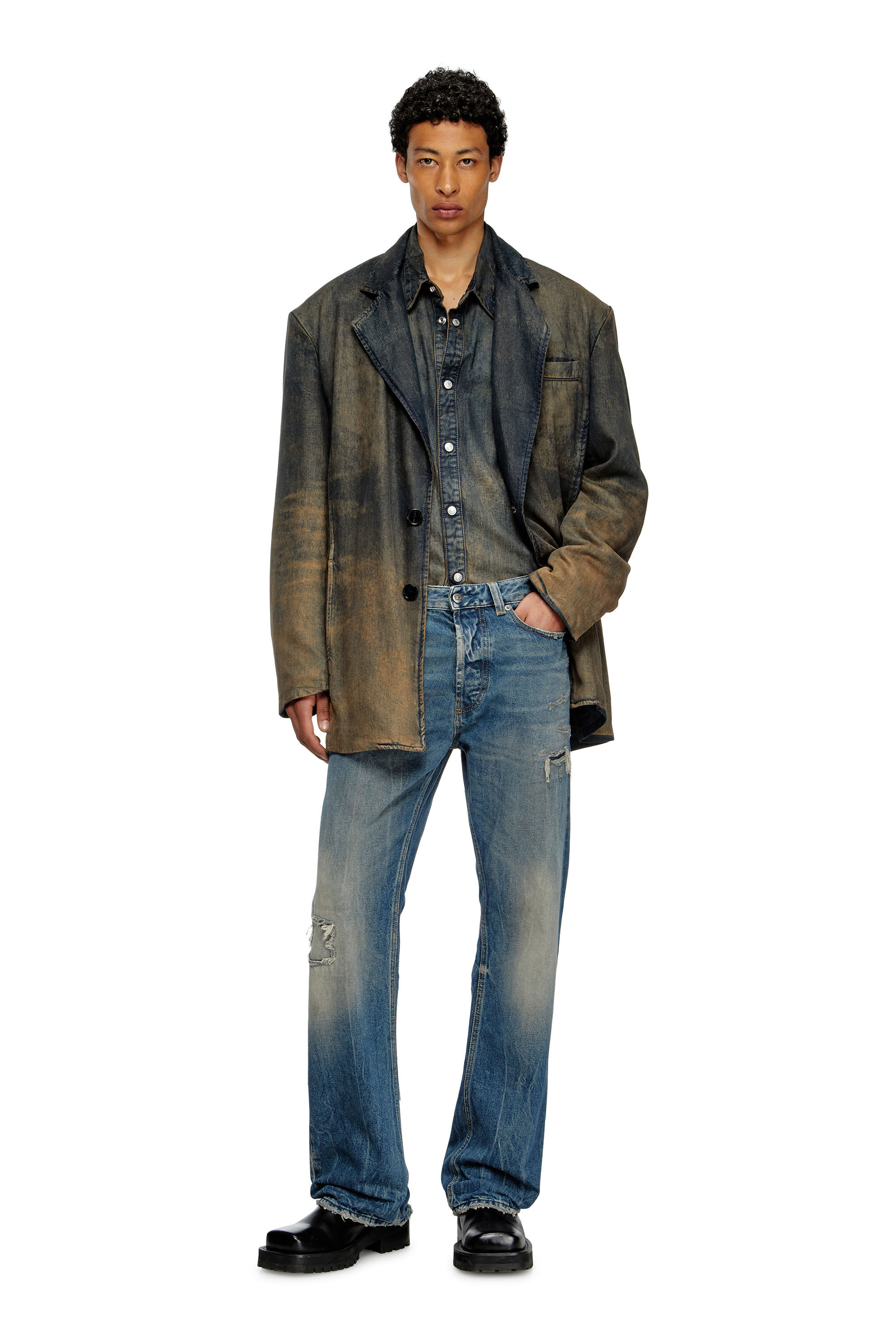 Diesel - Herren Relaxed Jeans 1980 D-Eeper 09M28, Mittelblau - 1