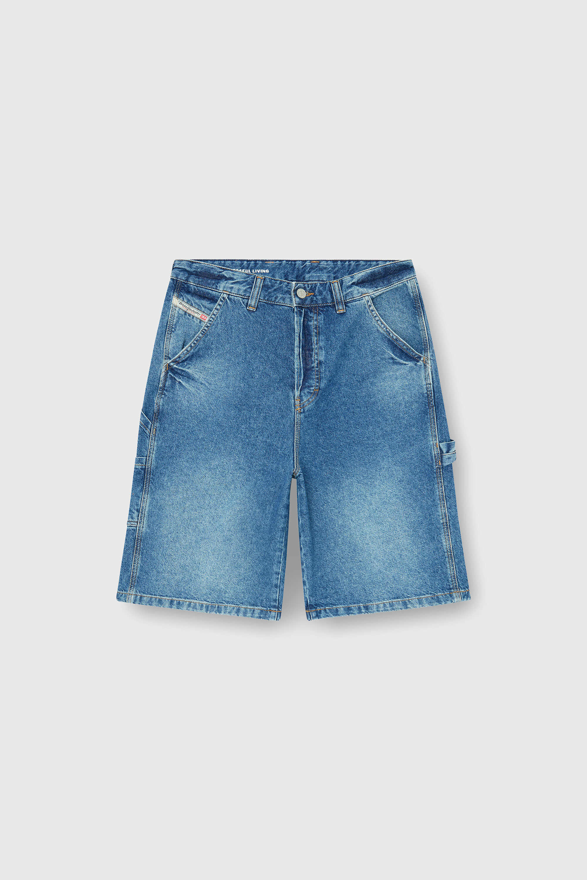 Diesel - D-LIVERY-W-SHORT, Herren Utility-Jeansshorts im Utility-Stil in Blau - 2