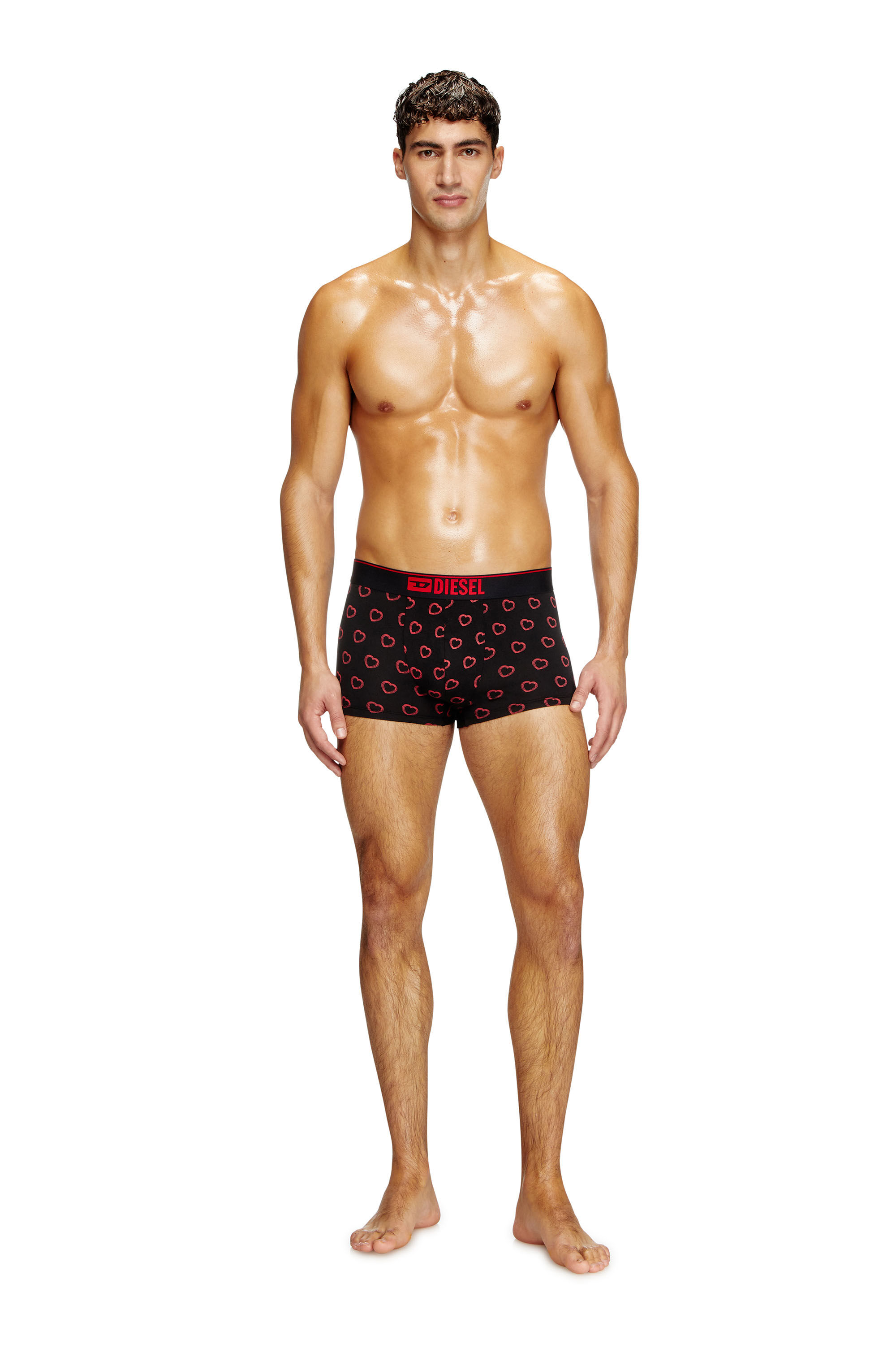 Diesel - DAMIEN-GFT-3PACK, Herren Retropants mit Herz-Motiv im Dreierpack in Rot/Schwarz - 1