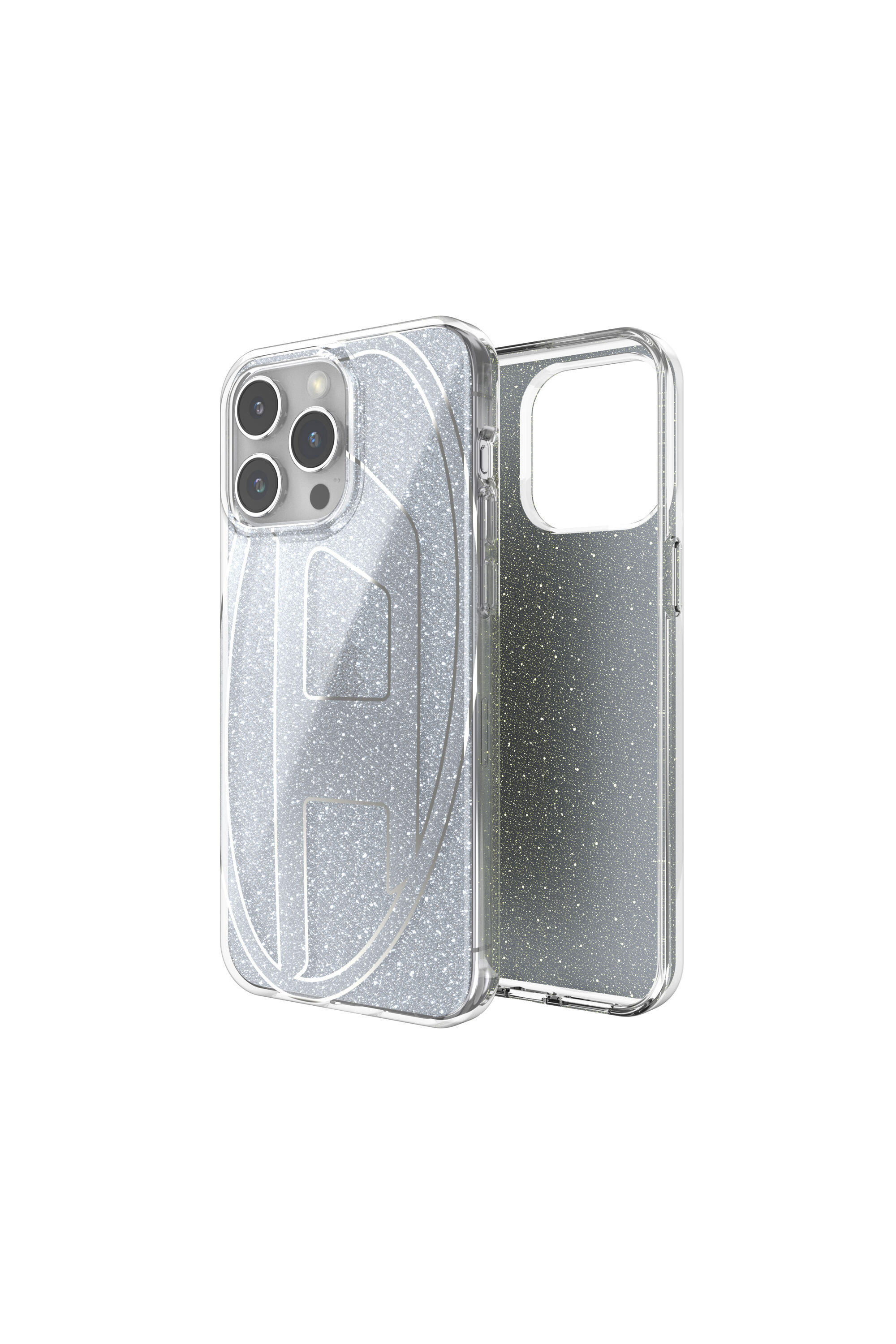 Diesel - 60033 AOP CASE, Unisex Glitter Case für iP 15 Pro Max in Silber - 1