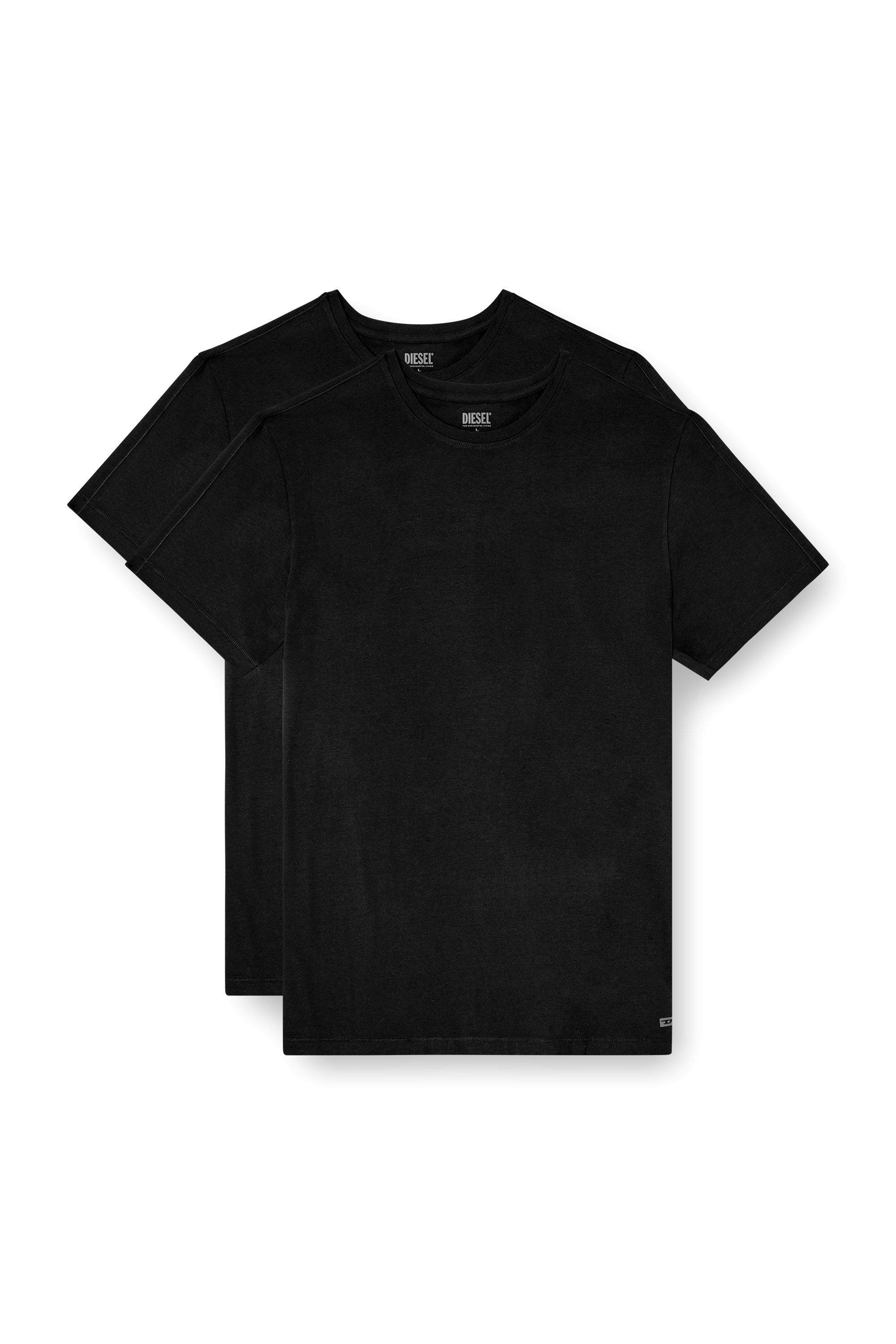 Diesel - RANDAL-D-MONO-2PACK, Herren T-Shirt aus fließendem Jersey im Zweierpack in Schwarz - 2