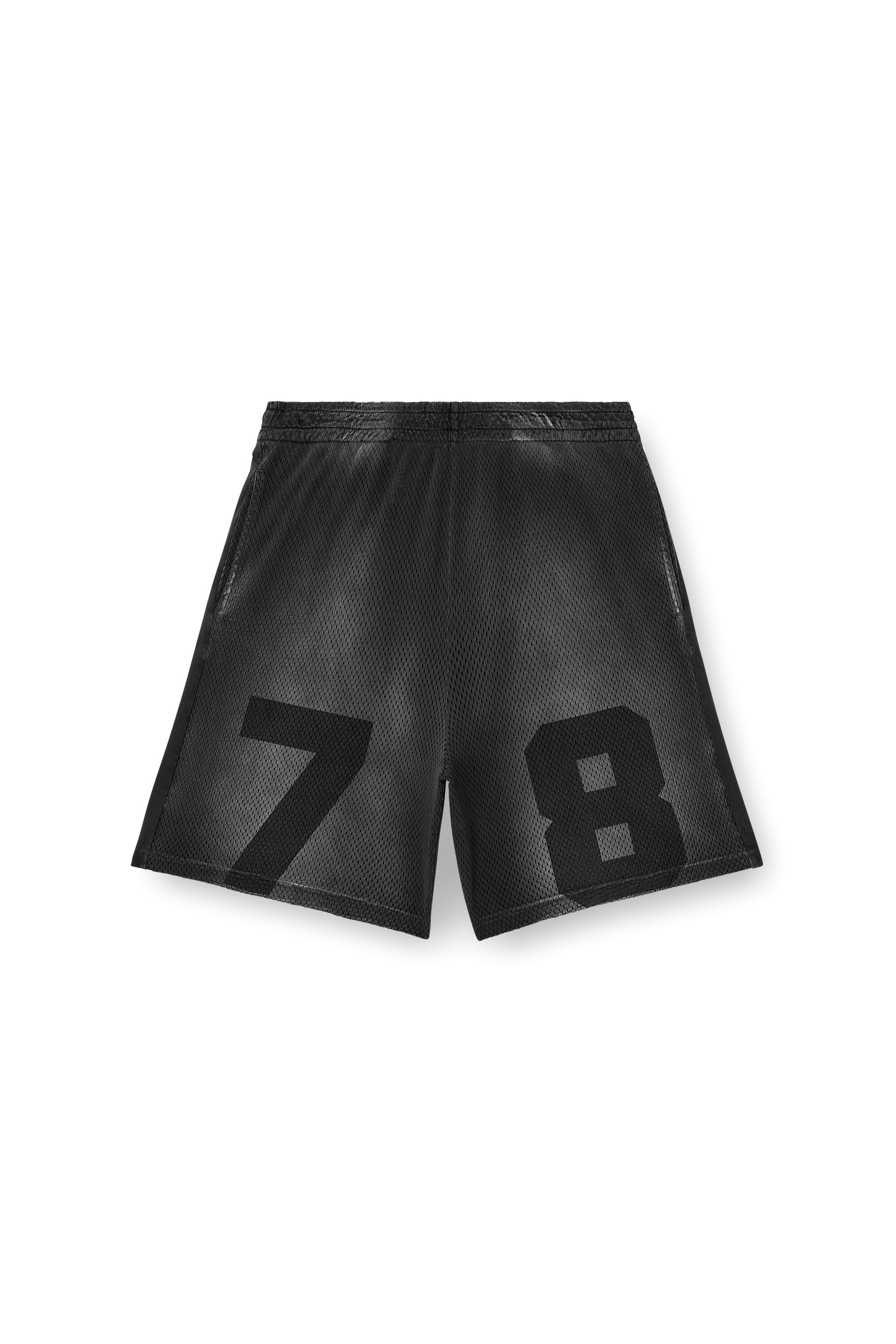 Diesel - P-TAIN-MESH, Man's Jersey and mesh shorts with faded effect in Black - 2