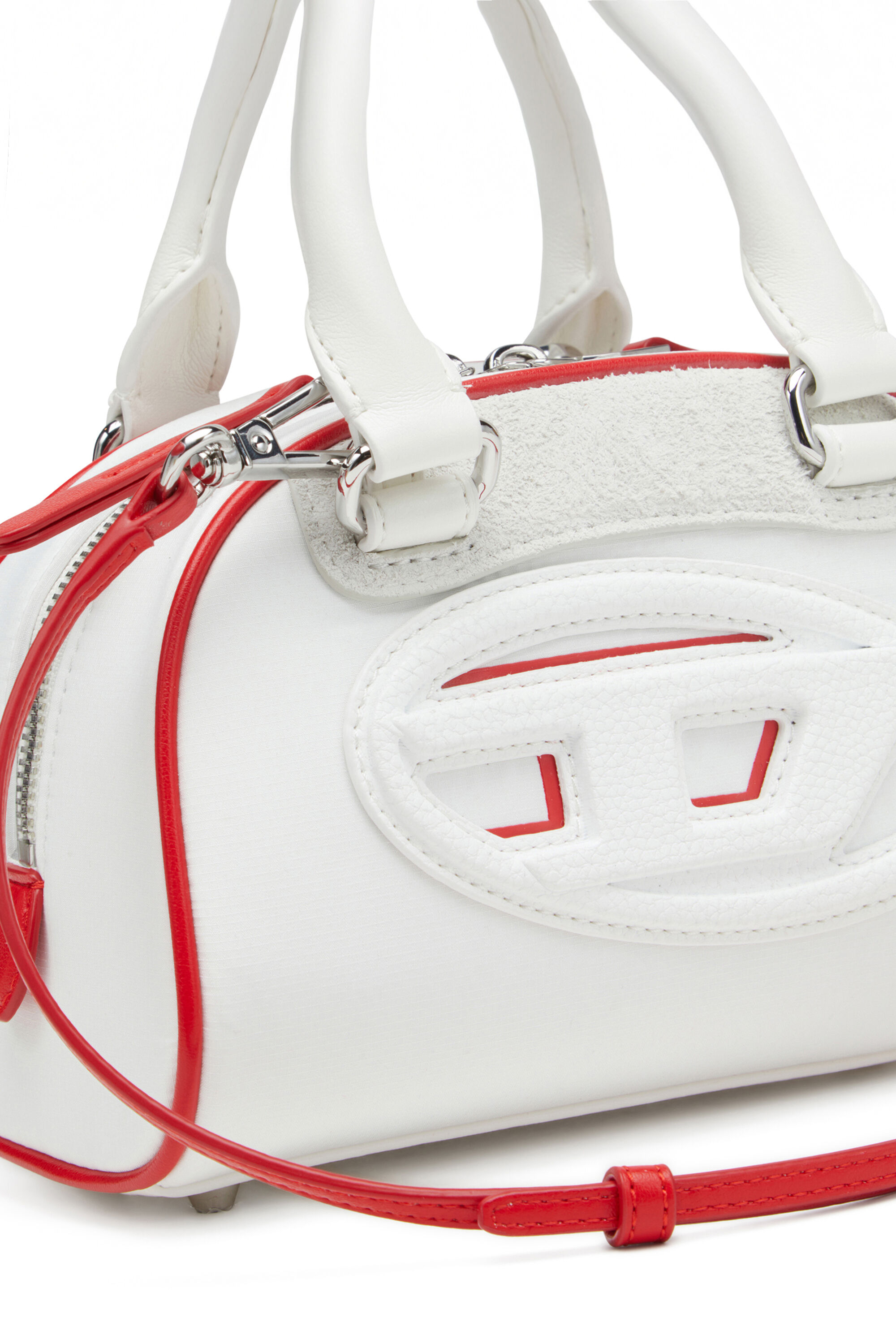 Diesel - 1DR DOME CROSSBODY, Damen 1DR Dome-Colourblock-Mini-Bowling-Tasche in Weiß - 2