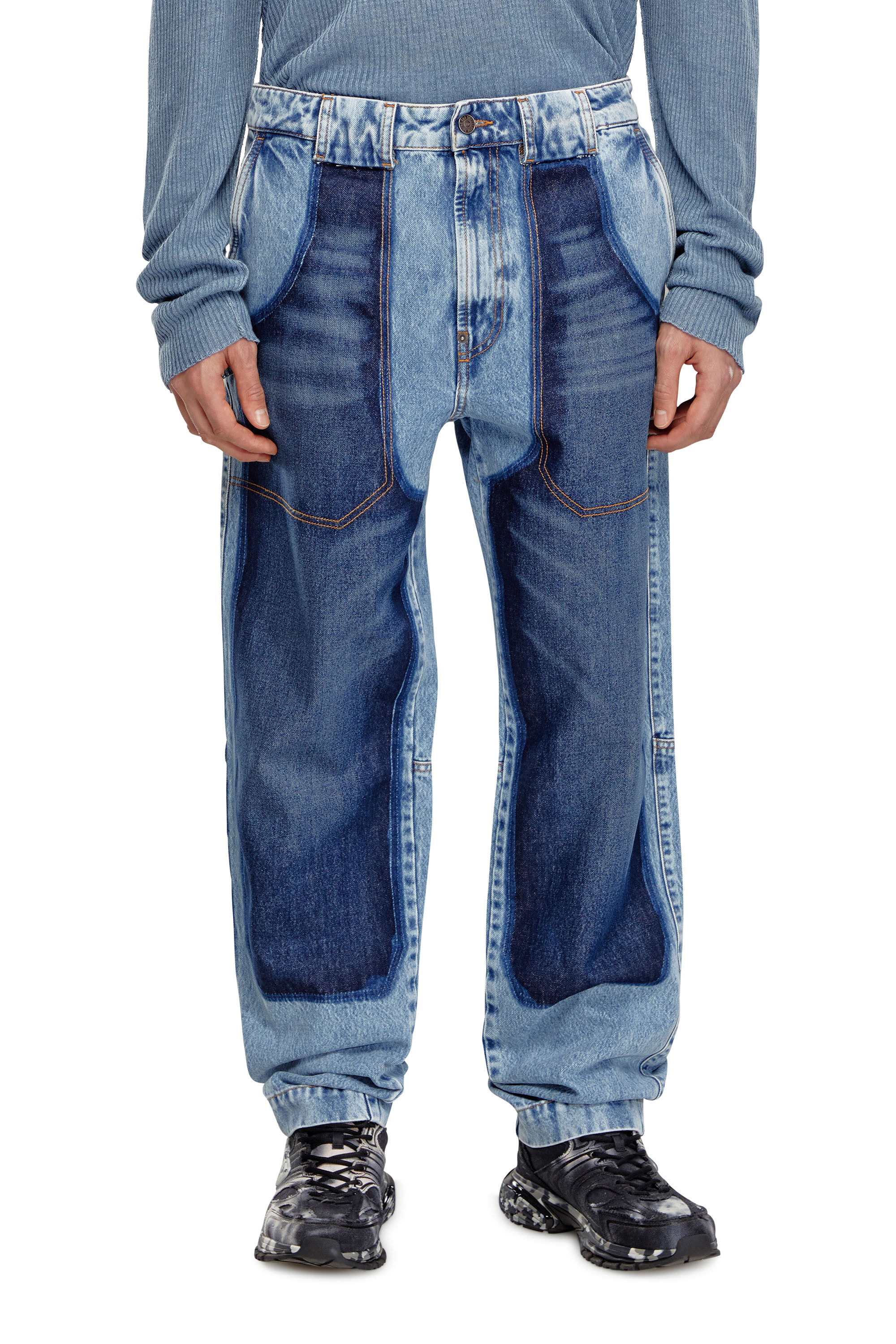 Diesel - Man Tapered Jeans D-P-5-D 0GHAW, Light Blue - Image 3