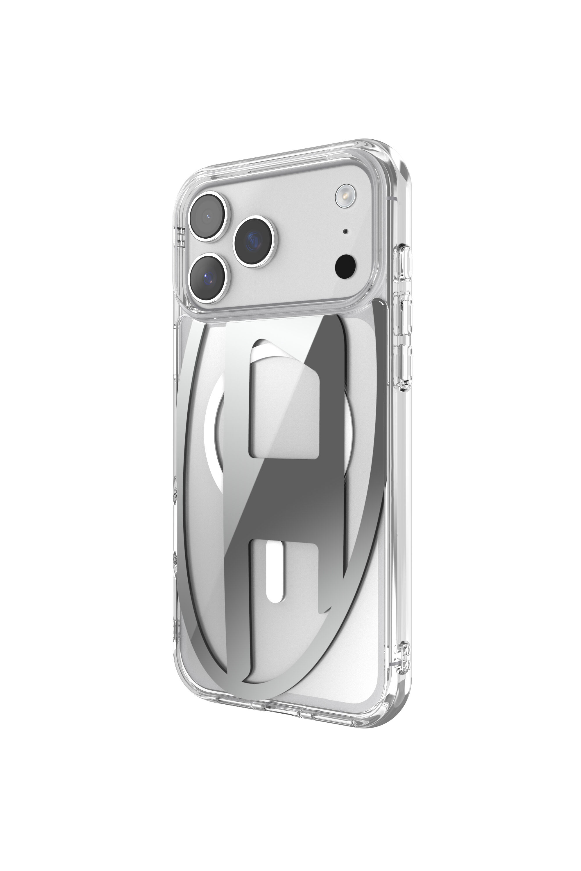 Diesel - 60414 AOP CASE, Unisex Oval D Metallic Case mit Magsafe für iPhone 17 Pro Max in Grau - 4