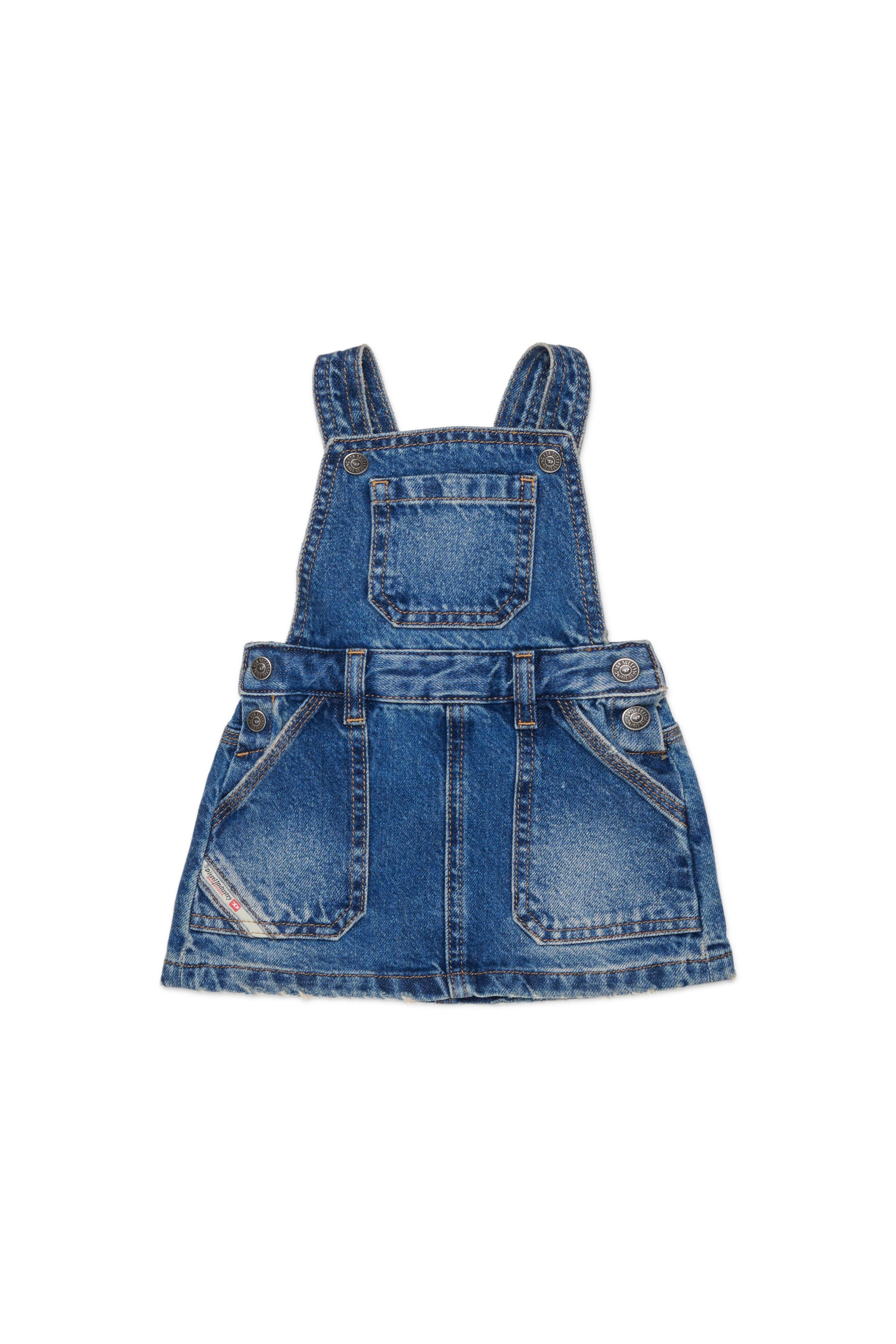 Diesel - JUMIB, Damen Denim-Latzkleid in Mittelblau - 1