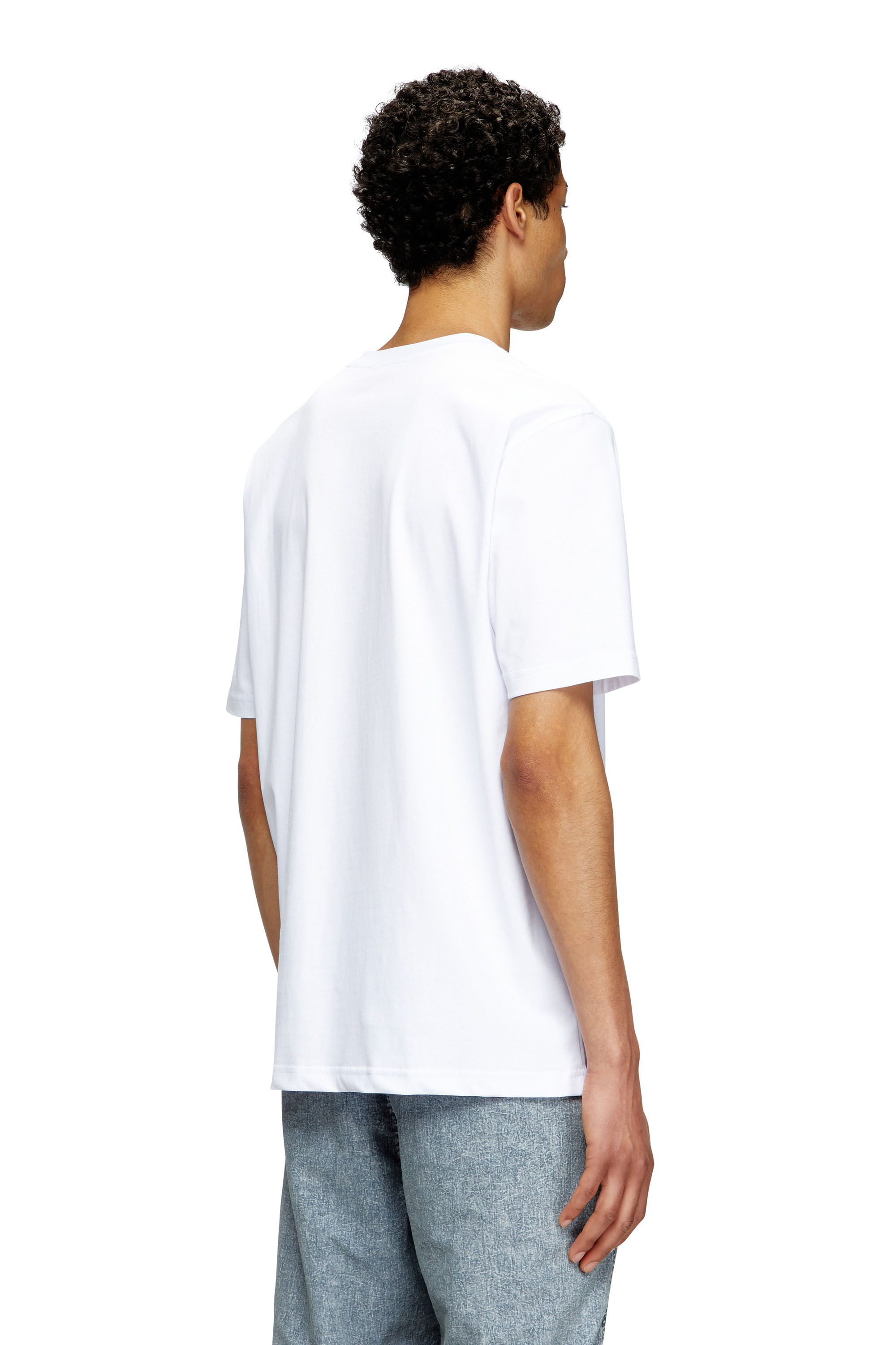 Diesel - T-ADJUST-MAREY, Herren T-Shirt mit Cutout-Oval D in Weiß - 4