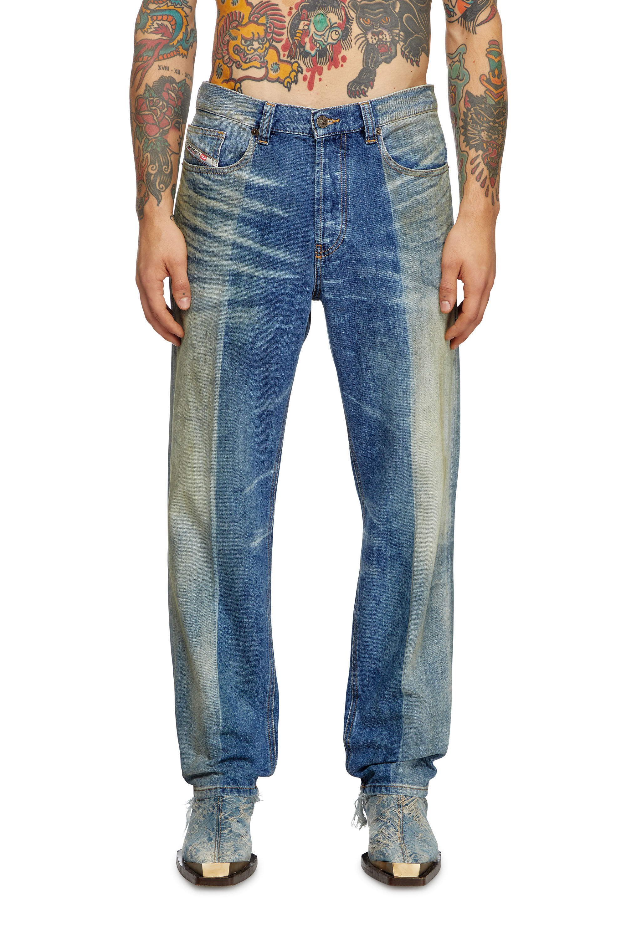 Diesel - Herren Straight Jeans 2010 D-Macs 09L04, Mittelblau - Image 3