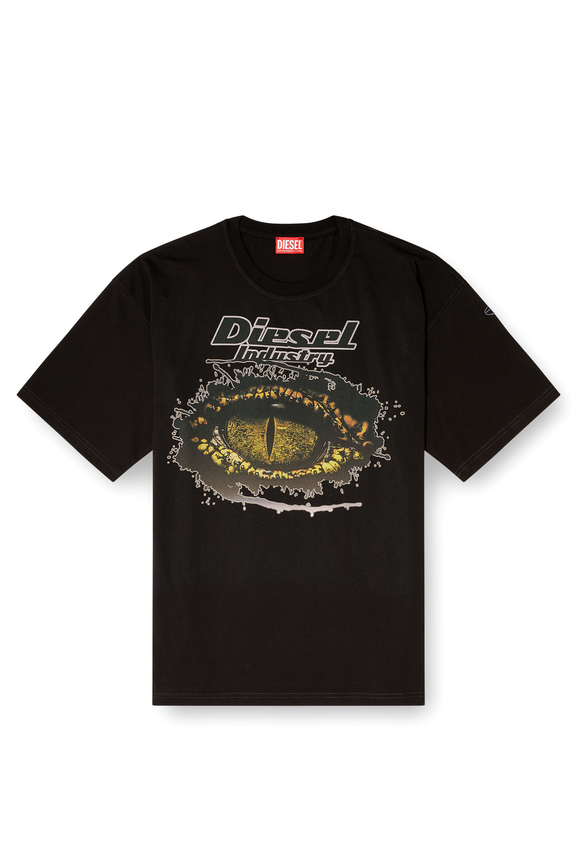 Diesel - T-BOXT-T25, Herren Baumwoll-T-Shirt mit Digitaldruck. in Schwarz - 2