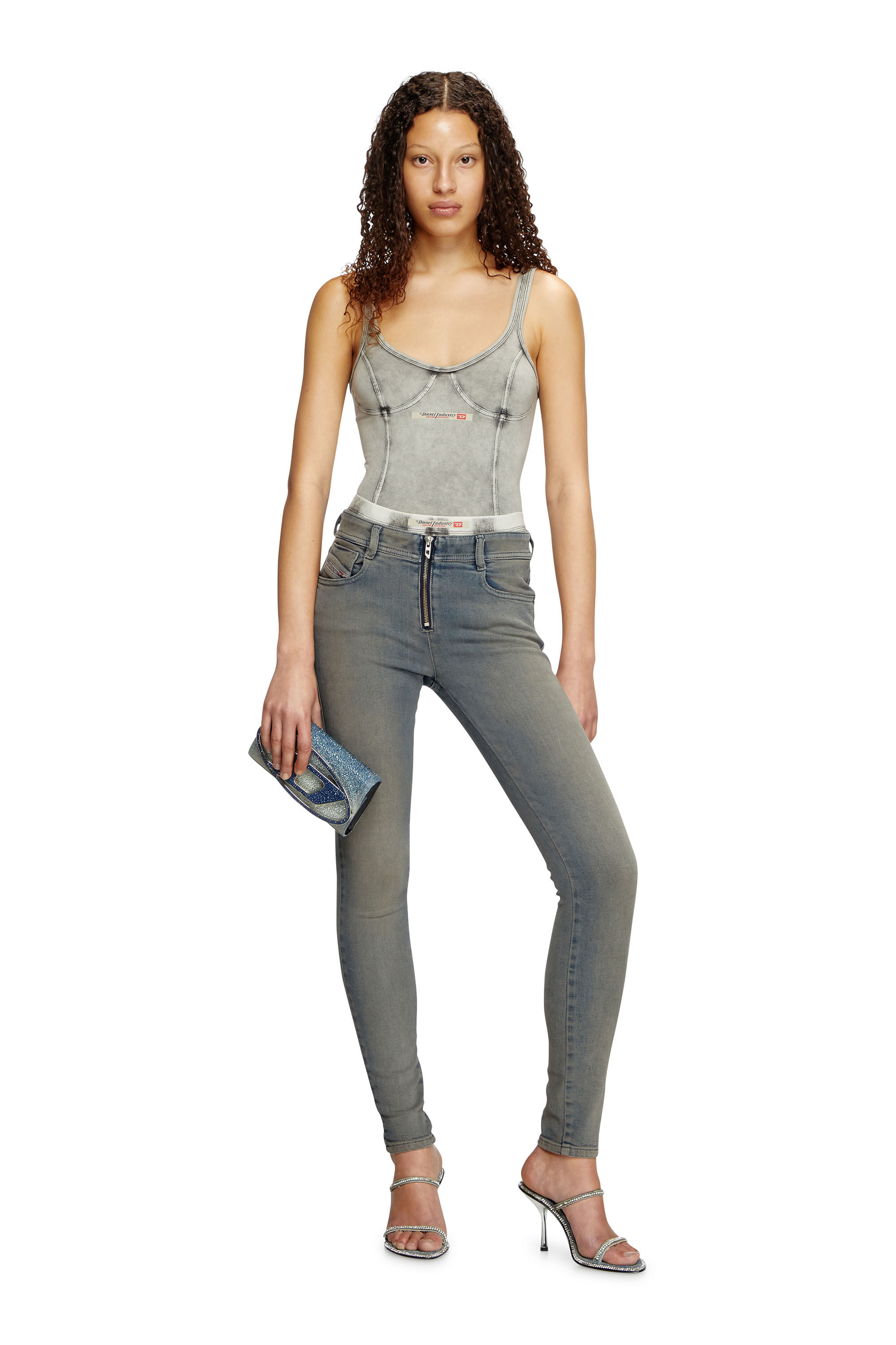 Diesel - Damen Skinny Jeans 2017 Slandy 09K63, Mittelblau - 1