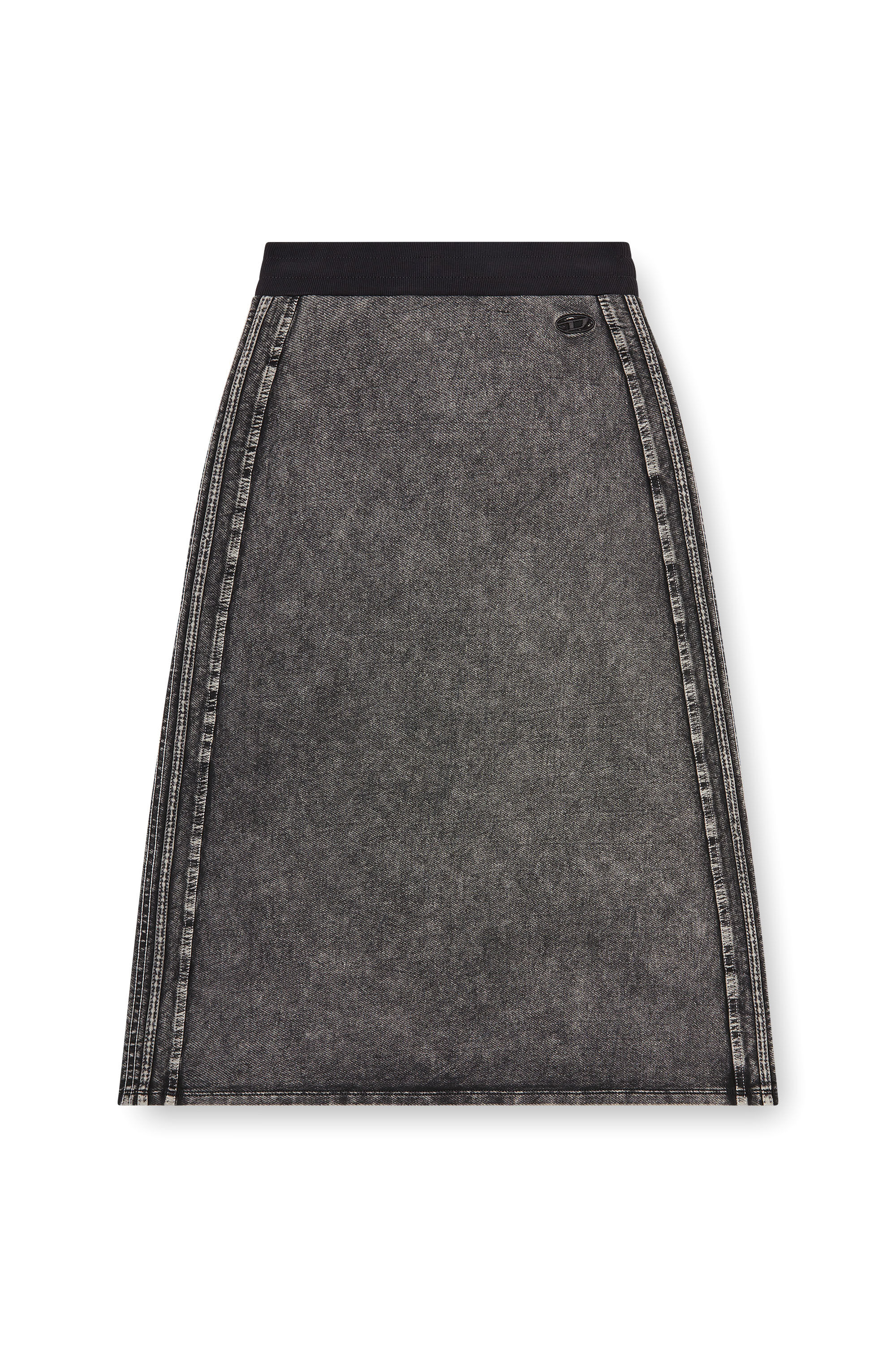 Diesel - O-ERMY, Damen Fleece-Baumwollrock mit Seitenstreifen in null - 2