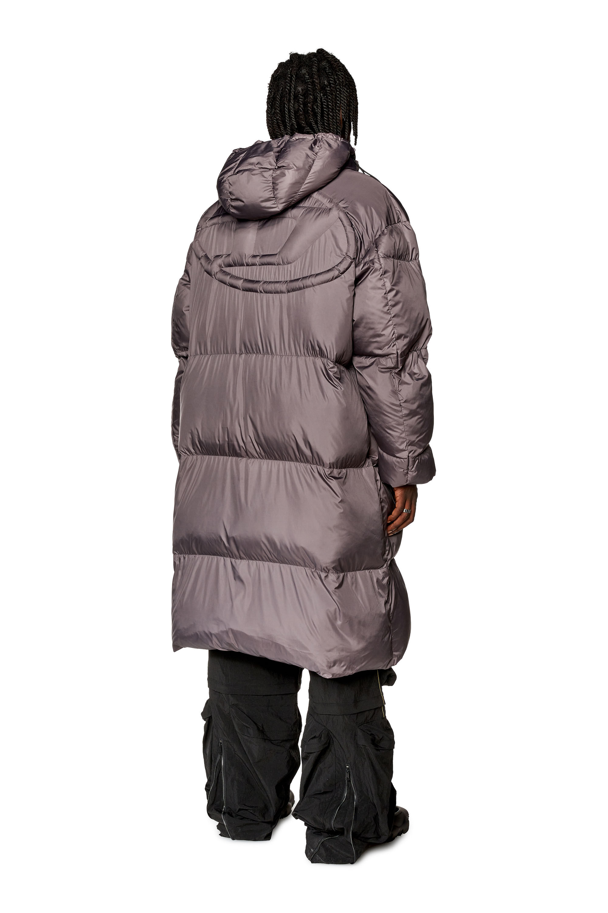 Diesel - W-TAKRY, Herren Pufferjacke mit genähtem Oval D-Logo in Grau - 3