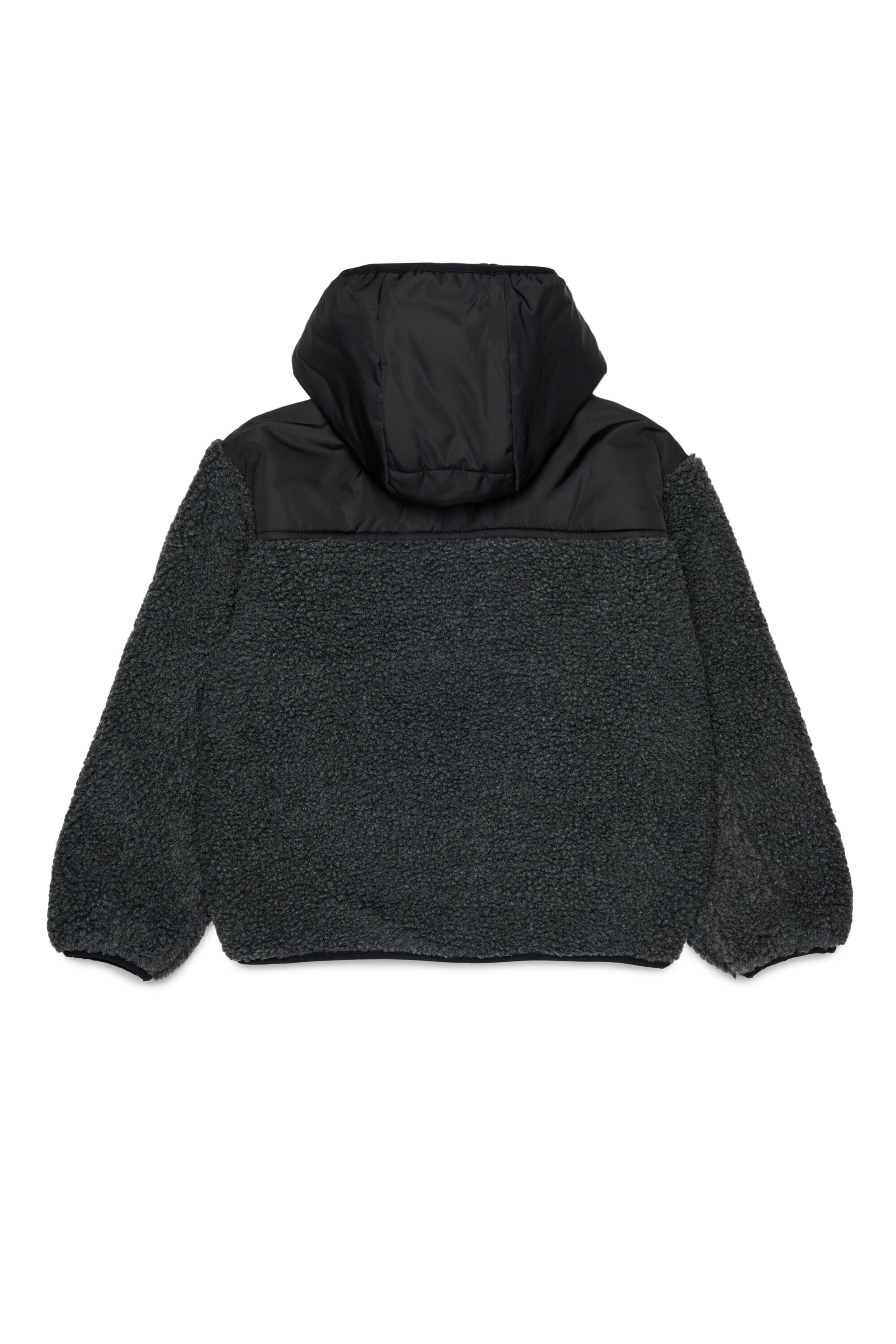 Diesel - JSHEAR, Herren Kapuzensweatjacke aus nylon und teddy-fleece in Schwarz - 2