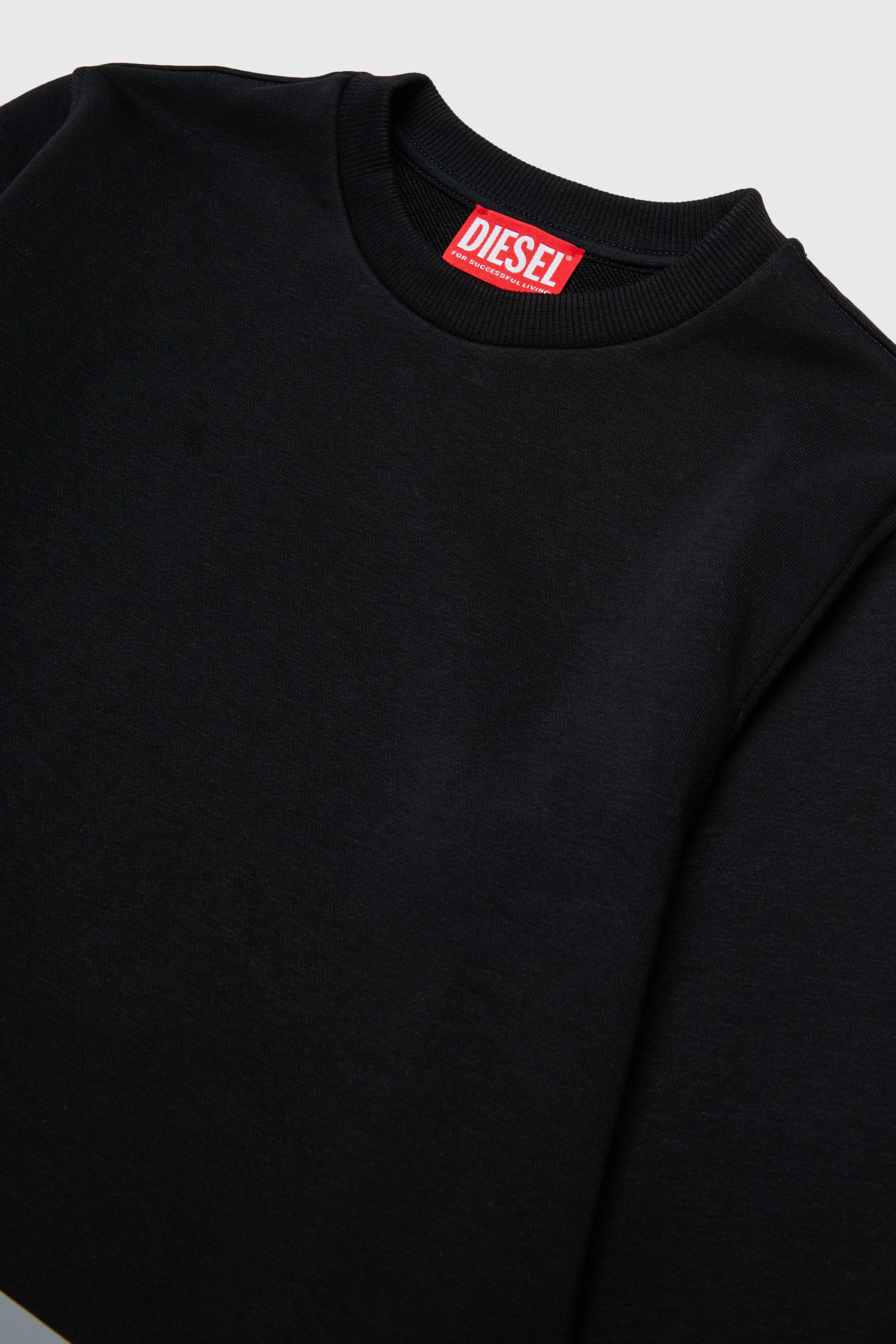 Diesel - SRES OVER, Herren Sweatshirt mit abgeschnittenem Logo-Print in Schwarz - 3