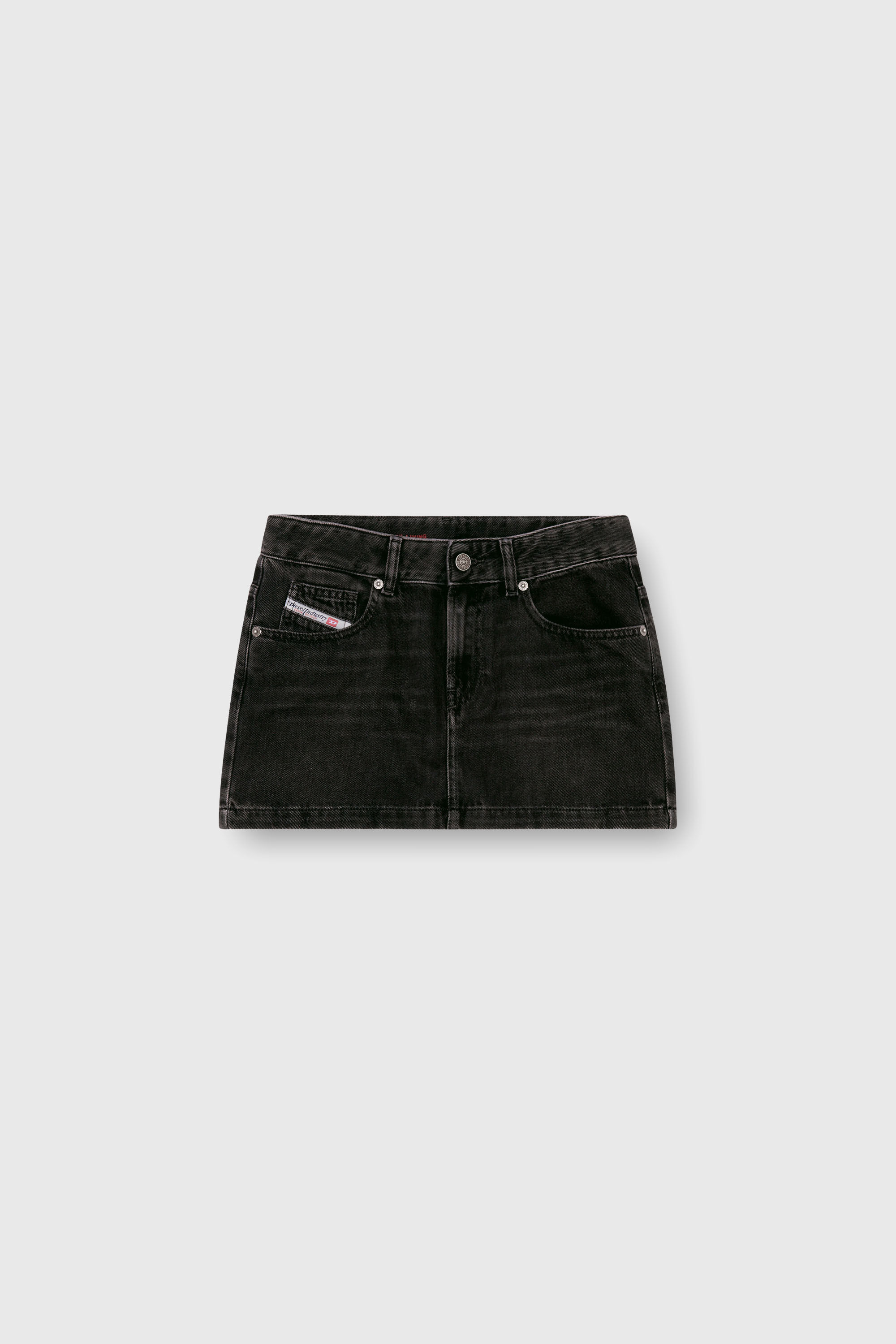 Diesel - DE-RON, Damen Minirock aus Denim in cleaner Waschung in Schwarz - 2
