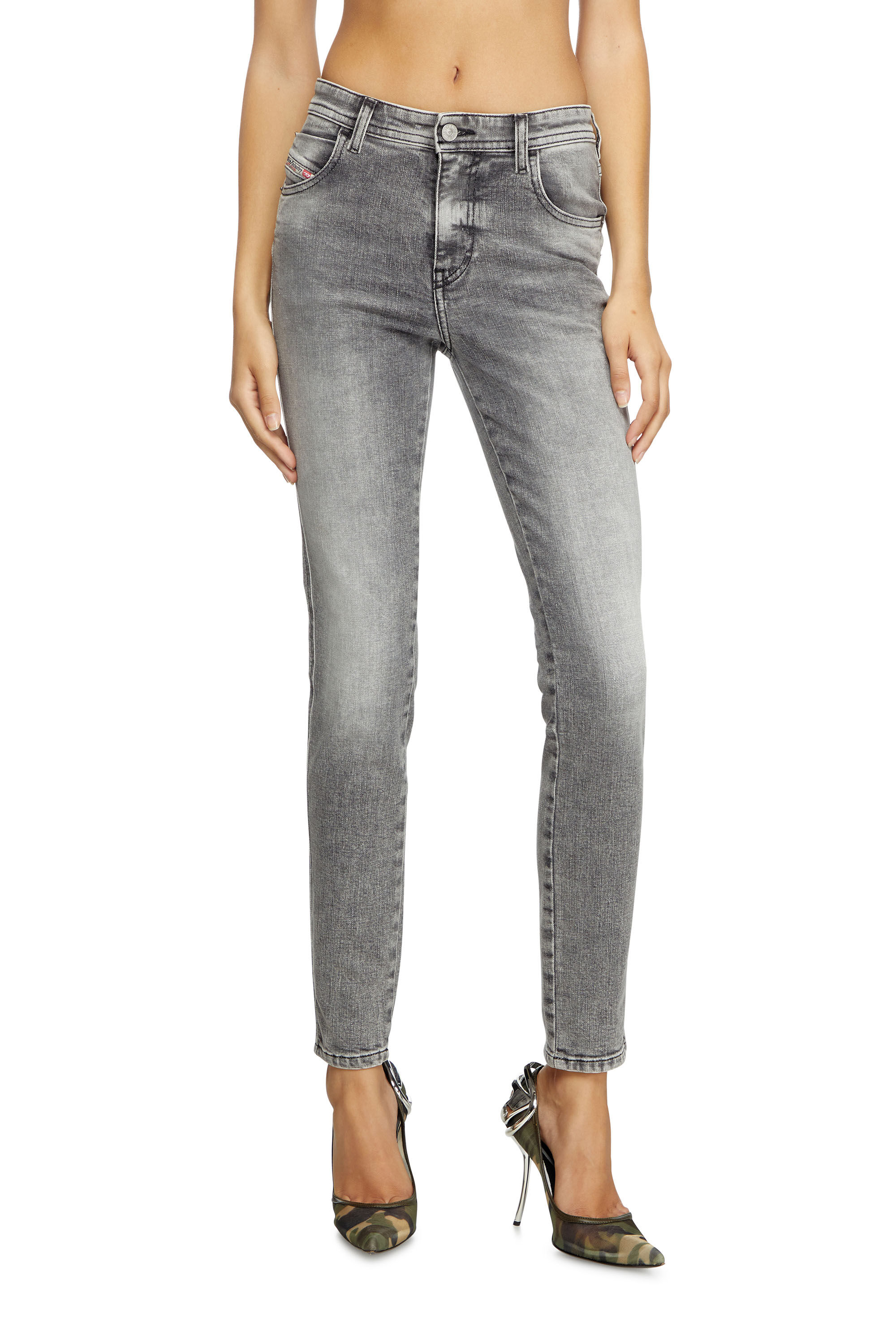 Diesel - Damen Skinny Jeans 2015 Babhila 09L41, Hellgrau - 3