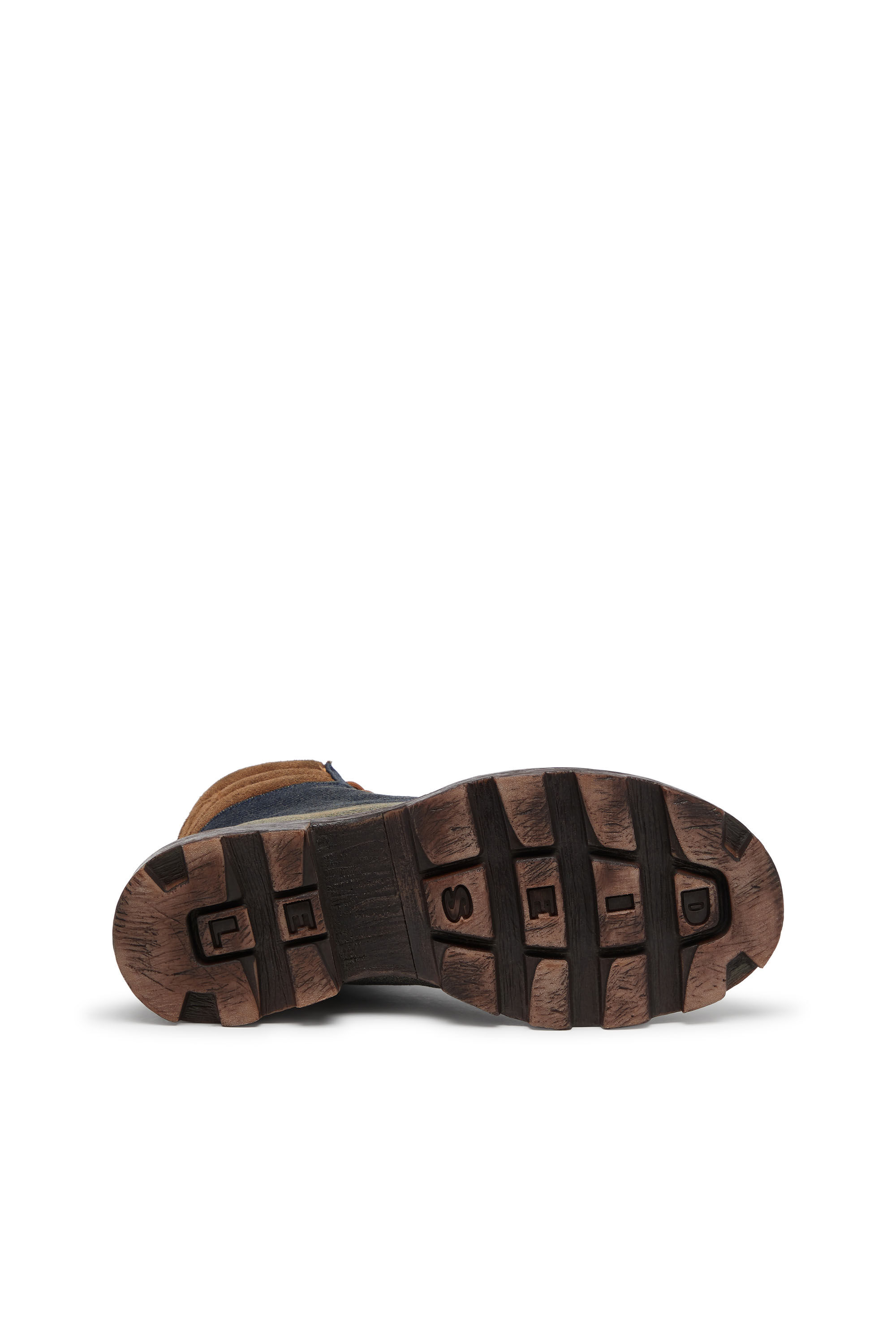 Diesel - D-HAMMER LACE UP, Herren D-Hammer-Kampfstiefel aus Denim und Veloursleder in Dunkelblau - 5