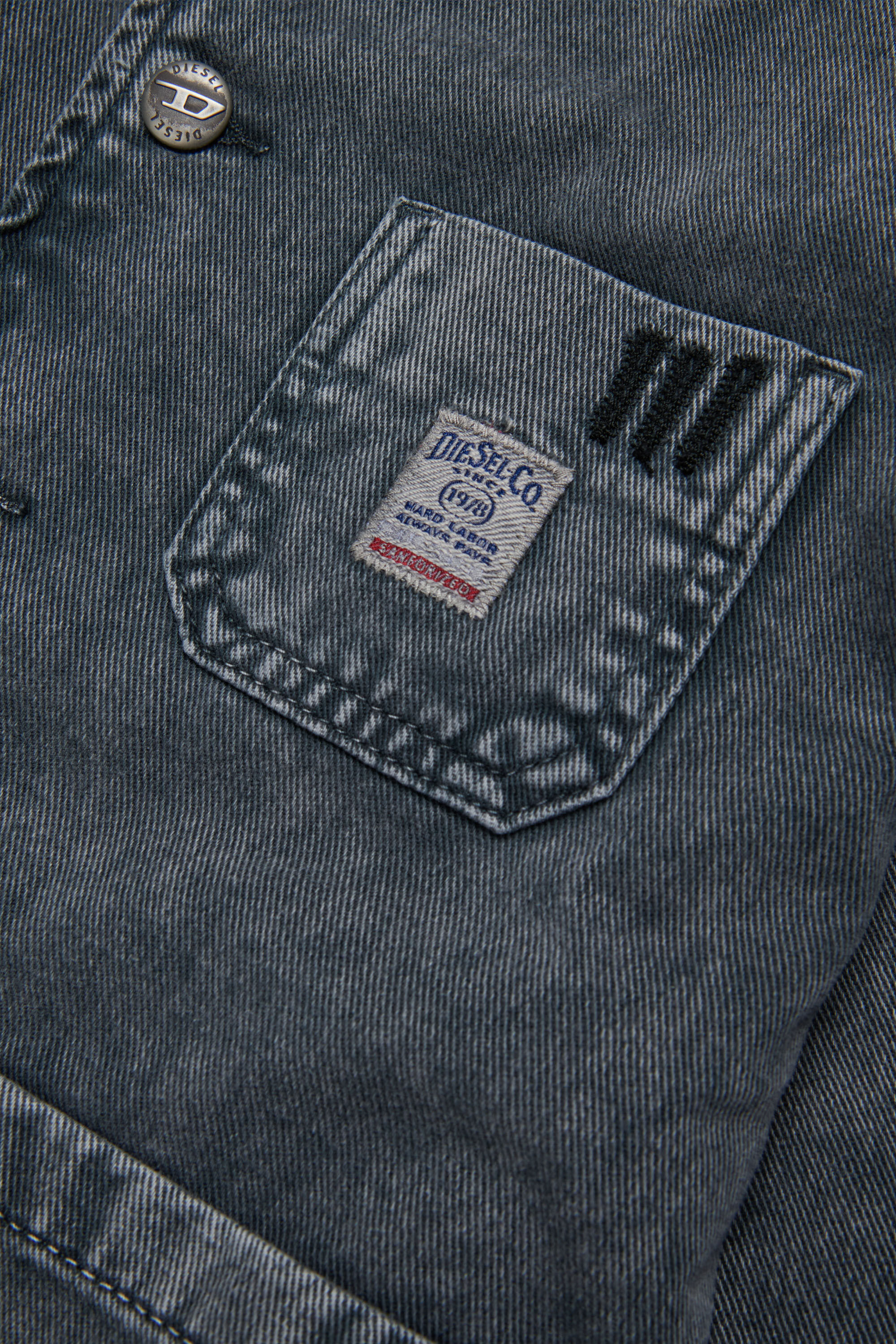 Diesel - JSTACK, Herren Arbeitshemdjacke im Workwear-Stil in Dunkelgrau - 4