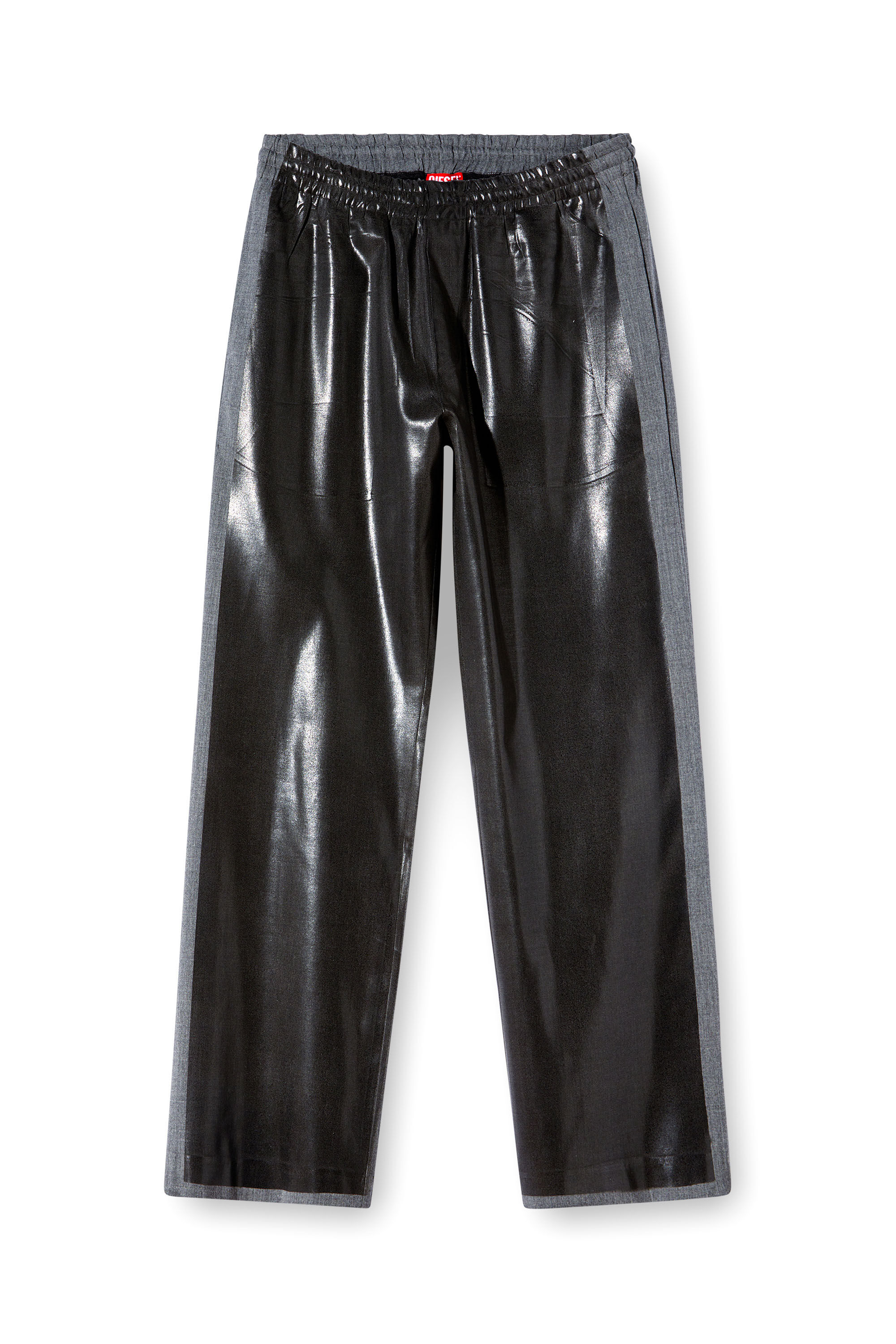 Diesel - P-CLAYS-DD, Unisex Track-Hose mit beschichteter Vorderseite in Schwarz - 2