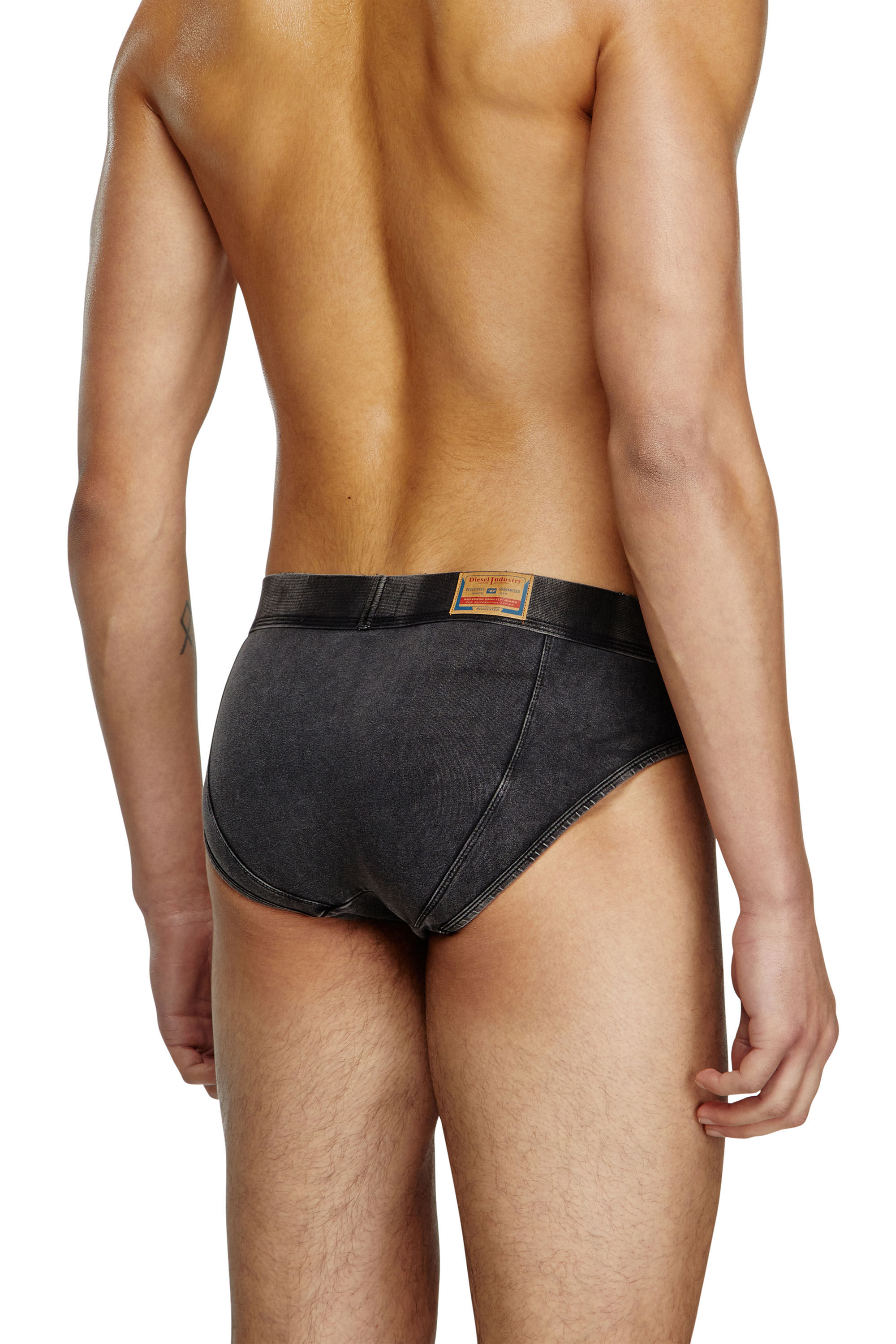 Diesel - UMBR-ANDRE-H, Herren Briefs aus Denim-Effekt-Baumwolle in Schwarz - 4