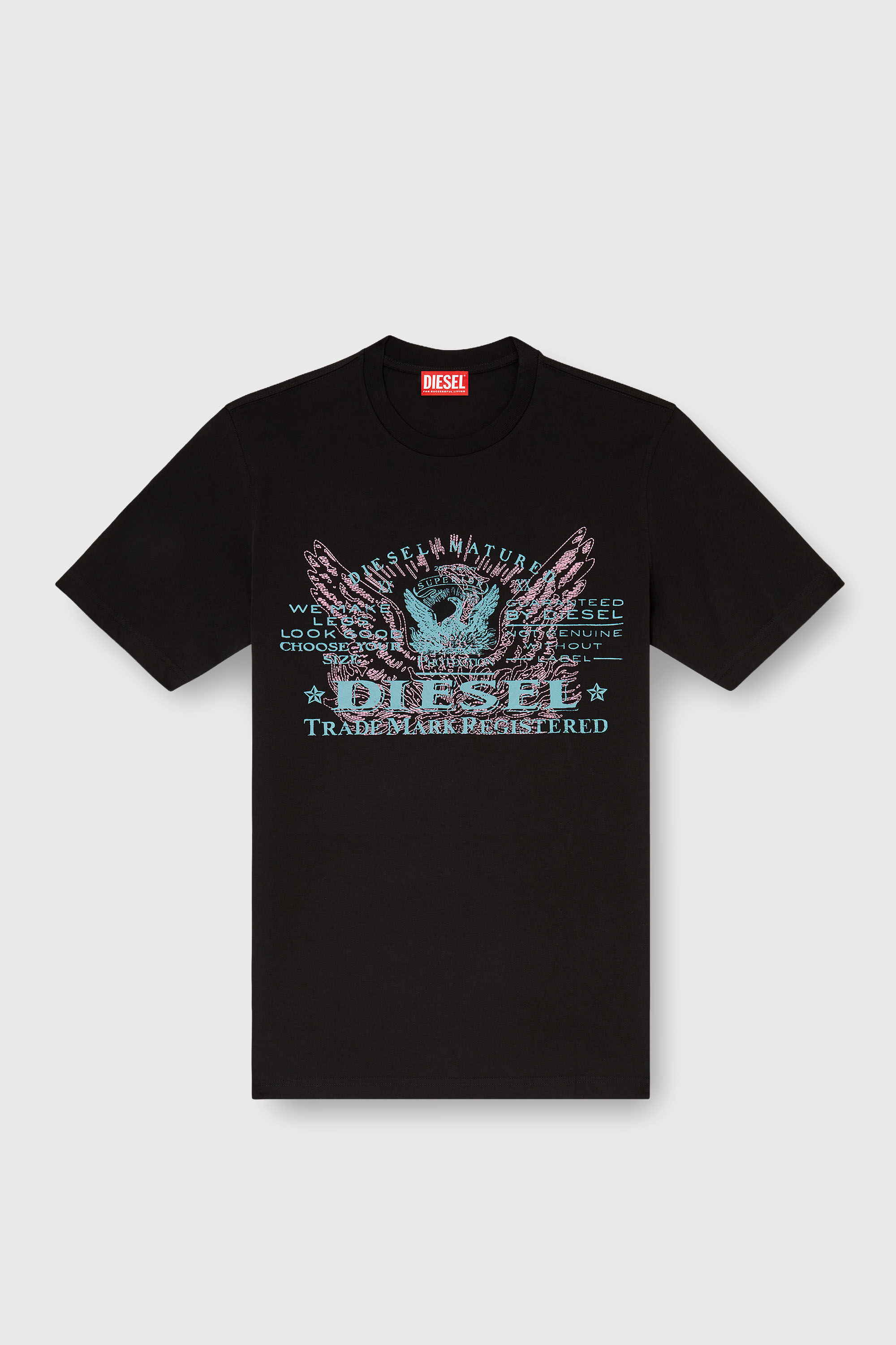 Diesel - T-JUST-FENIX-T92, Herren T-Shirt aus Baumwolle mit Grafikprint in Schwarz - 2