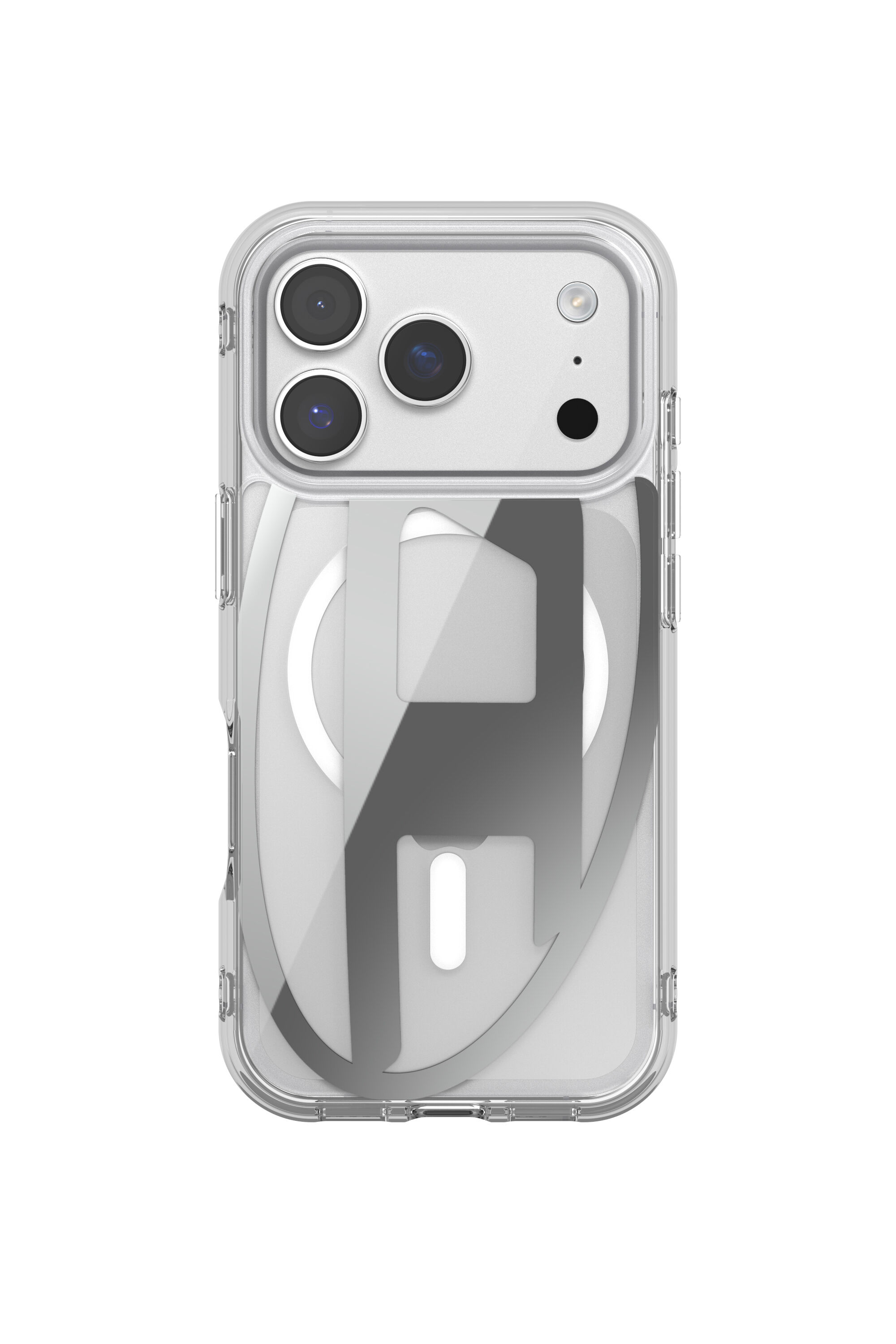 Diesel - 60413 AOP CASE, Unisex Oval D Metallic Case mit Magsafe für iPhone 17 Pro in Grau - 2