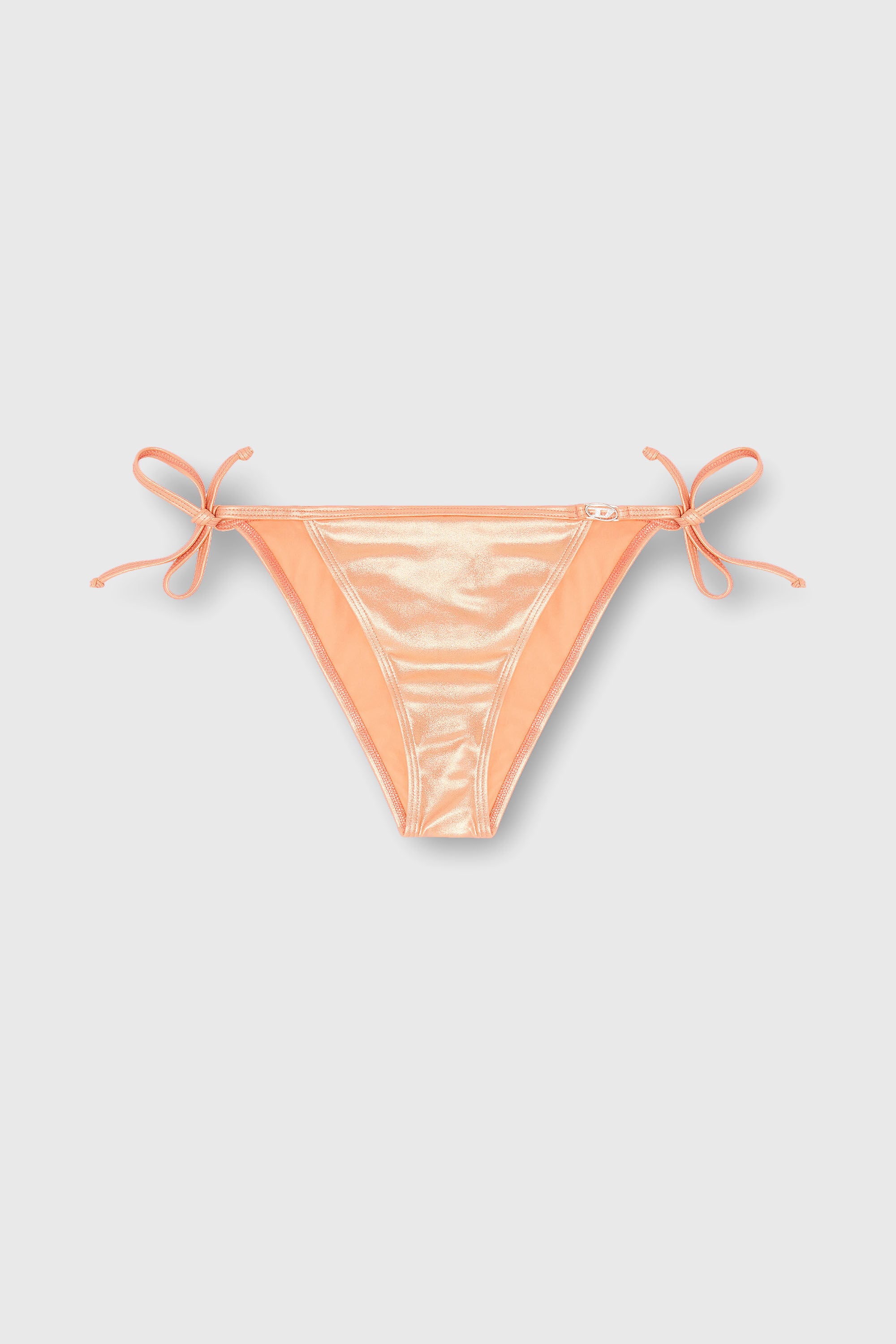 Diesel - BRIGITTES-DNM, Damen Seitlich gebundene Bikinihose aus schimmerndem Stoff in Pfirsichfarbe - 4