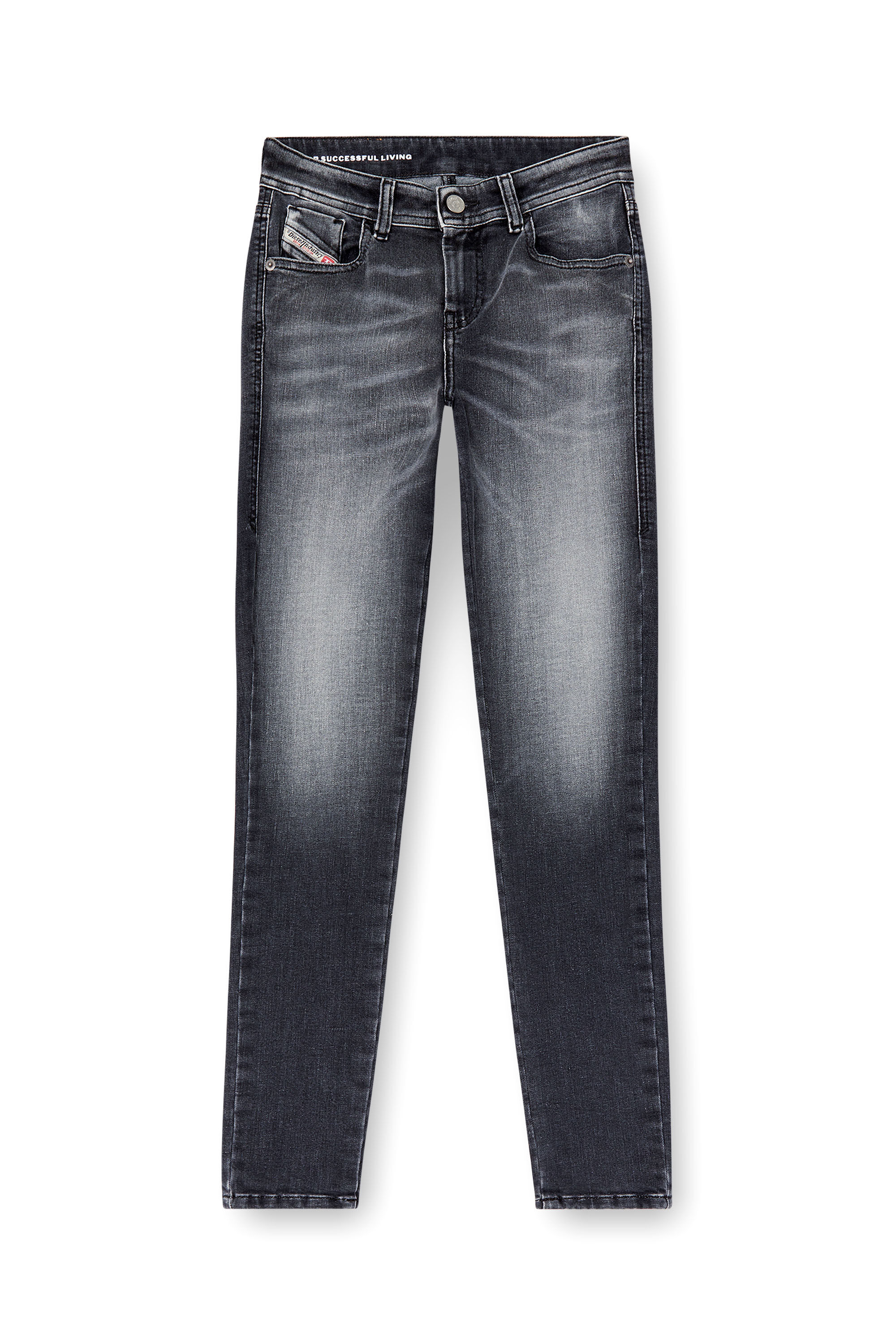 Diesel - Damen Skinny Jeans 2017 Slandy 09K97, Schwarz/Dunkelgrau - 2