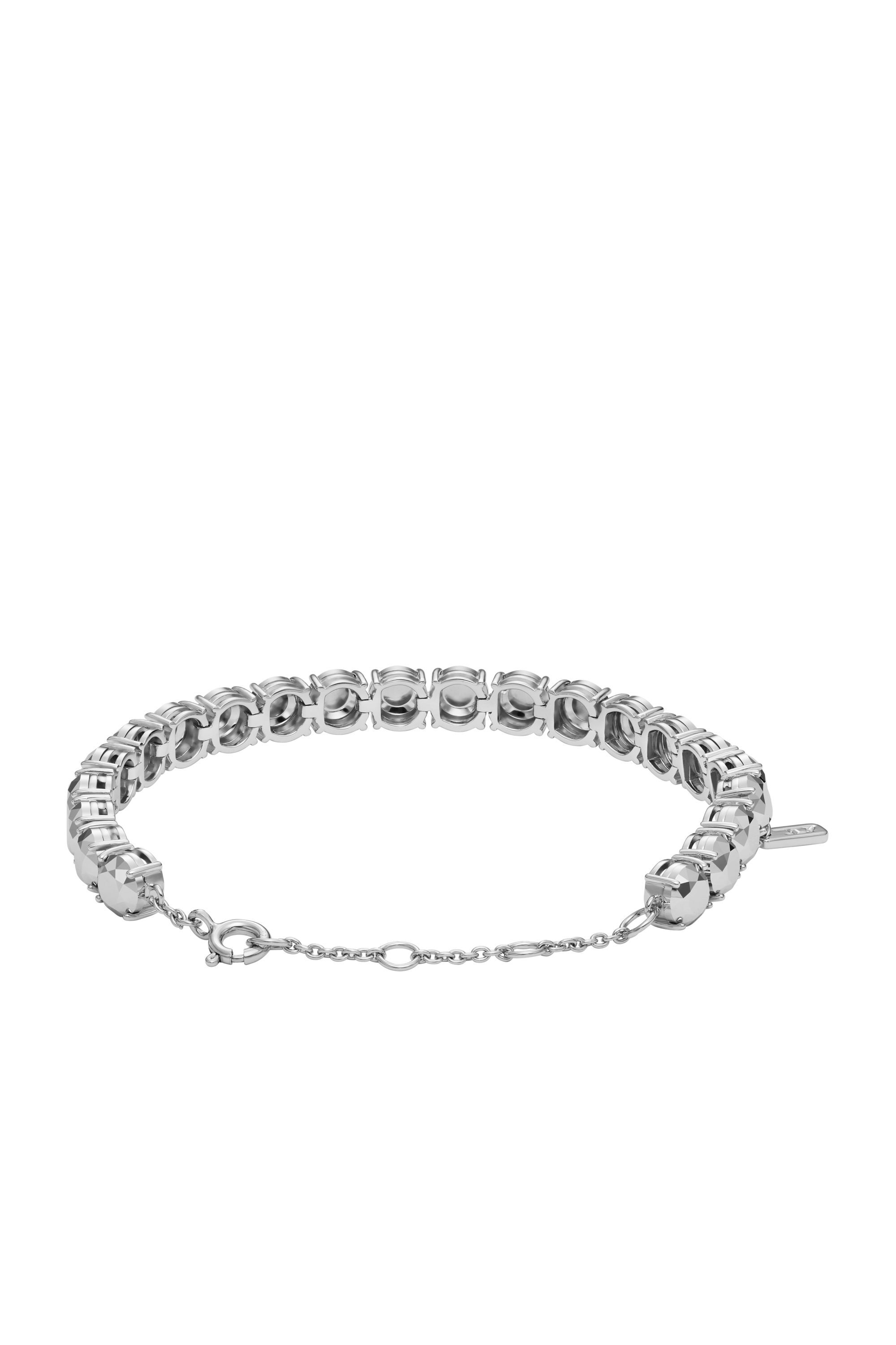 Diesel - DL1354040 STERLING SILVER JEWEL, Unisex Armreif aus Sterlingsilber mit Diamantschliff in Silber - 2