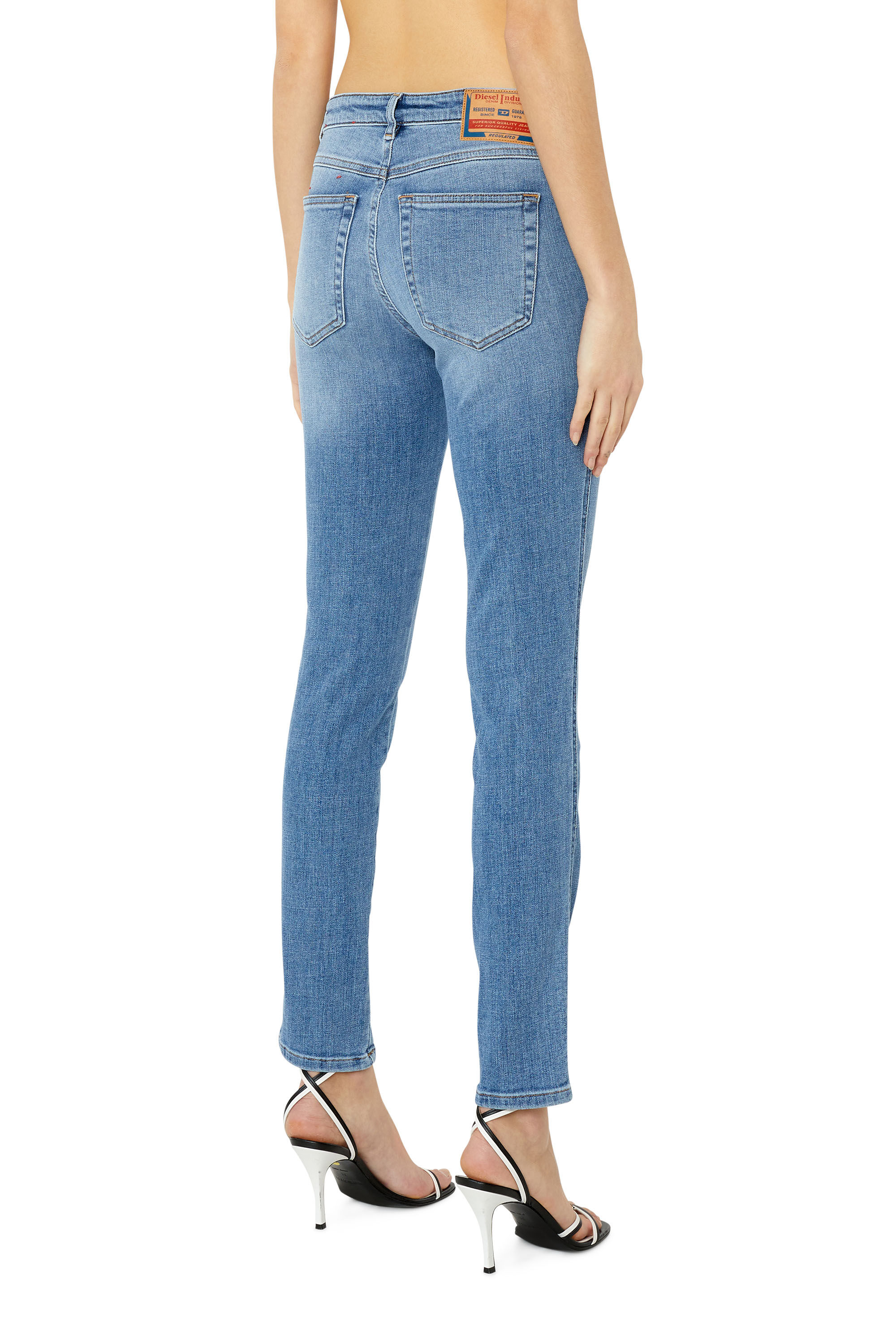 Diesel - Skinny Jeans 2015 Babhila 09C01, Mittelblau - Image 4