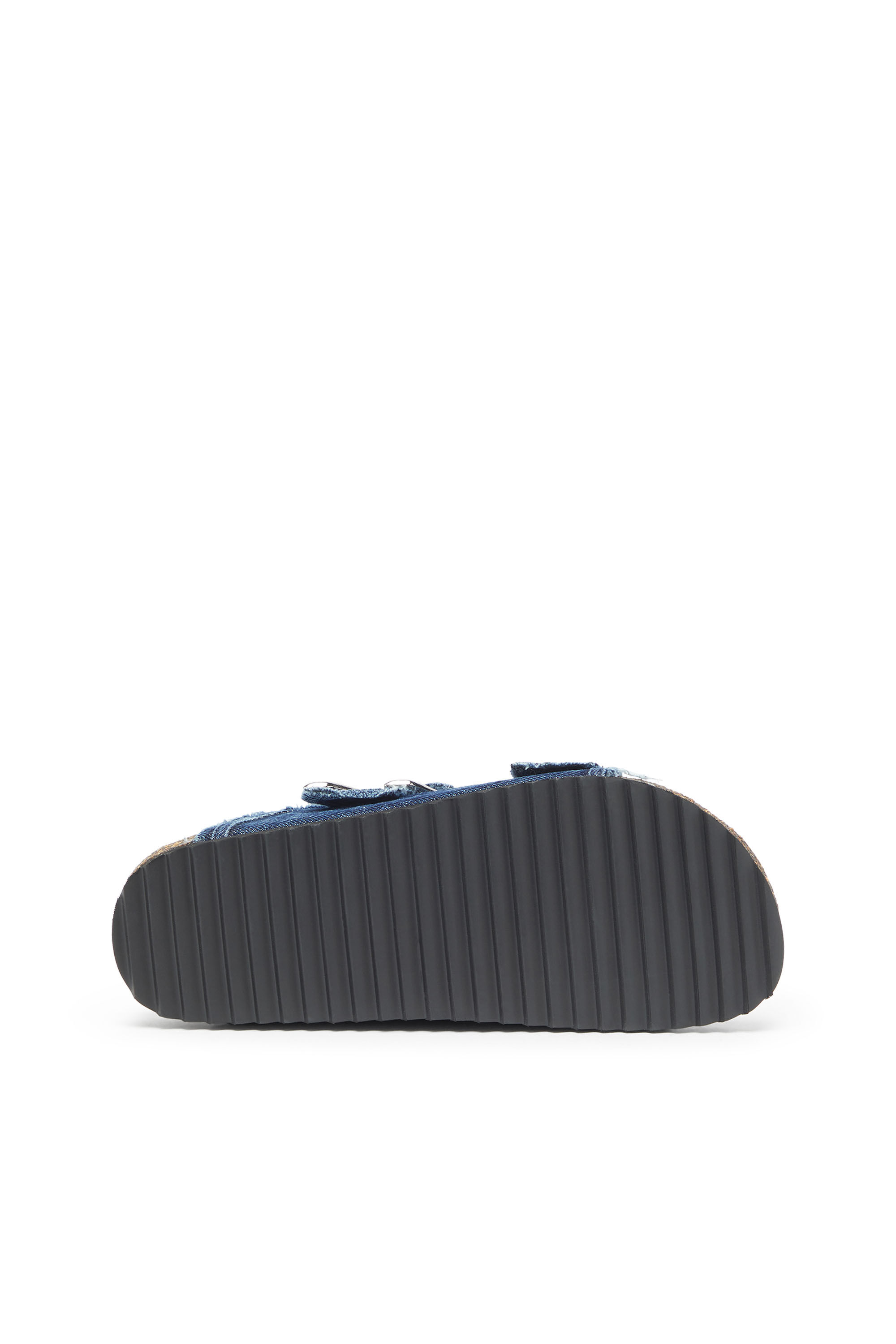 Diesel - D-WOODSTOCK D SANDAL W, Damen D-Woodstock - Sandale mit ausgefransten denim-riemen in Mittelblau - 5