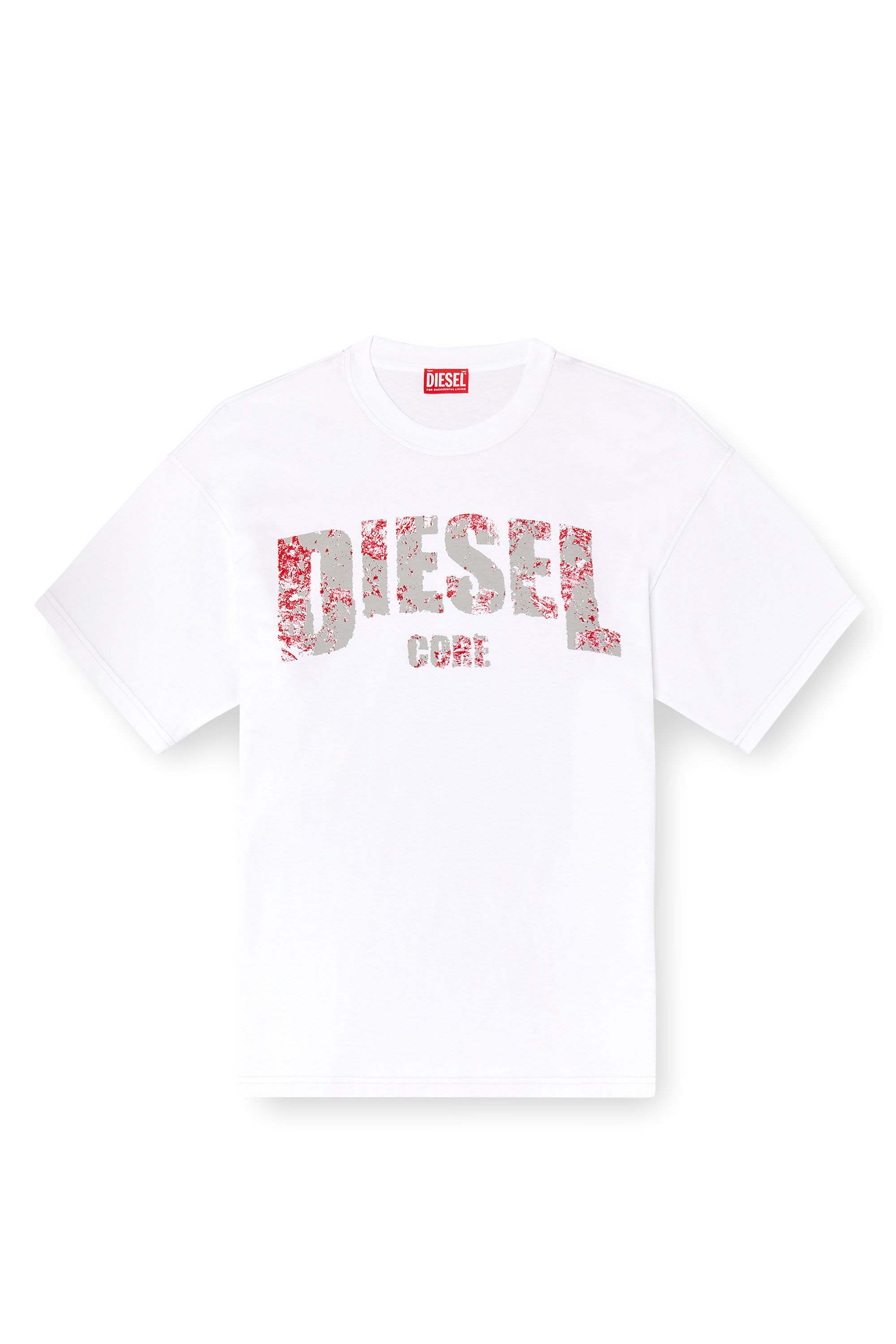 Diesel - T-ADJUST-R25, Herren T-Shirt mit Diesel Core-Print in Weiß - 2