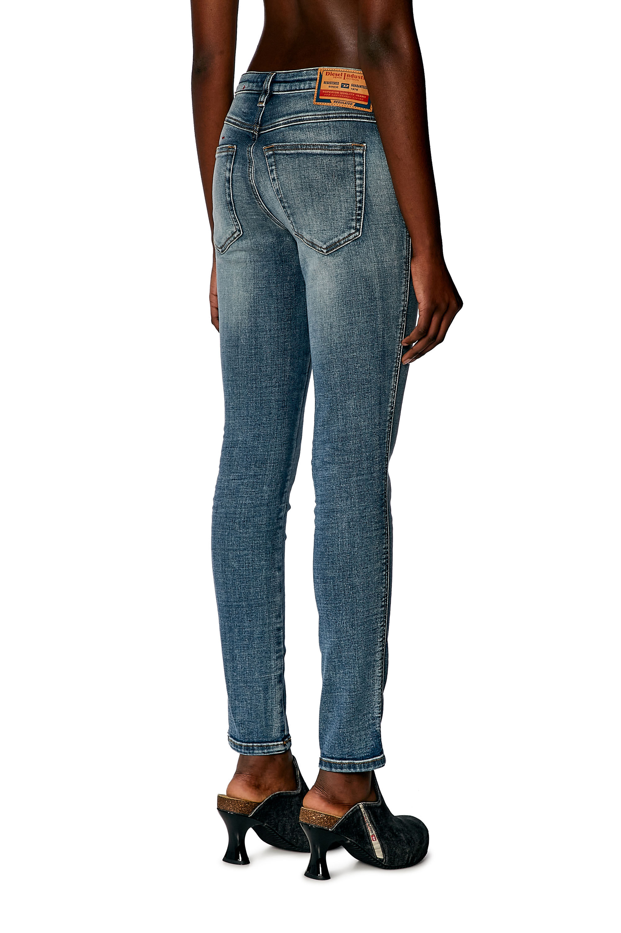 Diesel - Skinny Jeans 2015 Babhila 0PFAW, Mittelblau - Image 4
