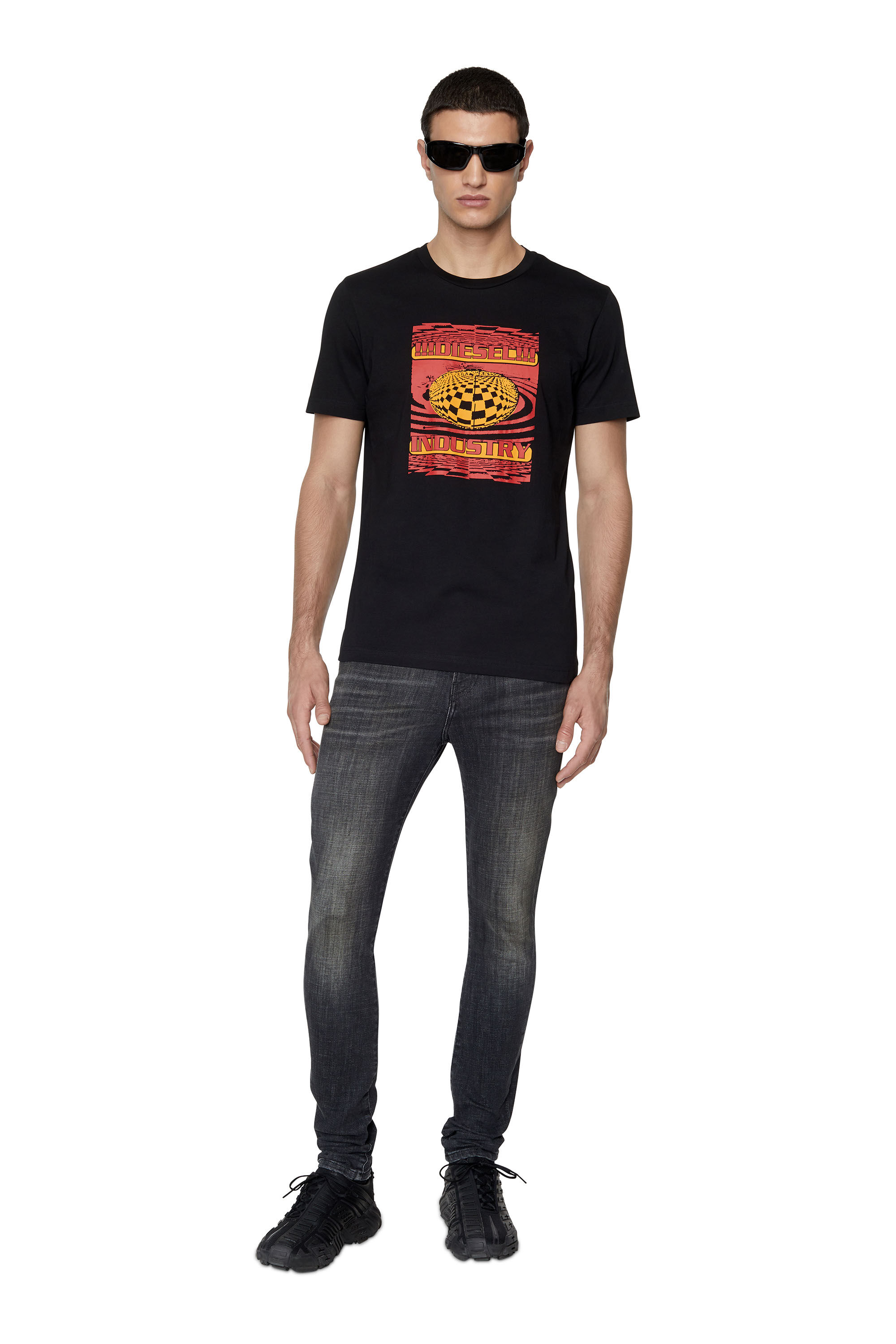 Diesel - 1983 D-Amny 09D88 Skinny Jeans, Schwarz/Dunkelgrau - Image 1