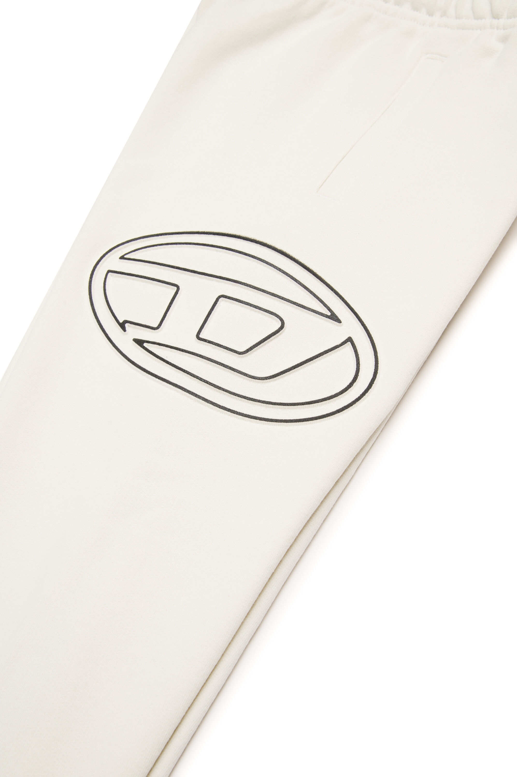 Diesel - PMARKIBIGOVAL, Man Sweatpants with embossed Oval D logo in White - Image 4