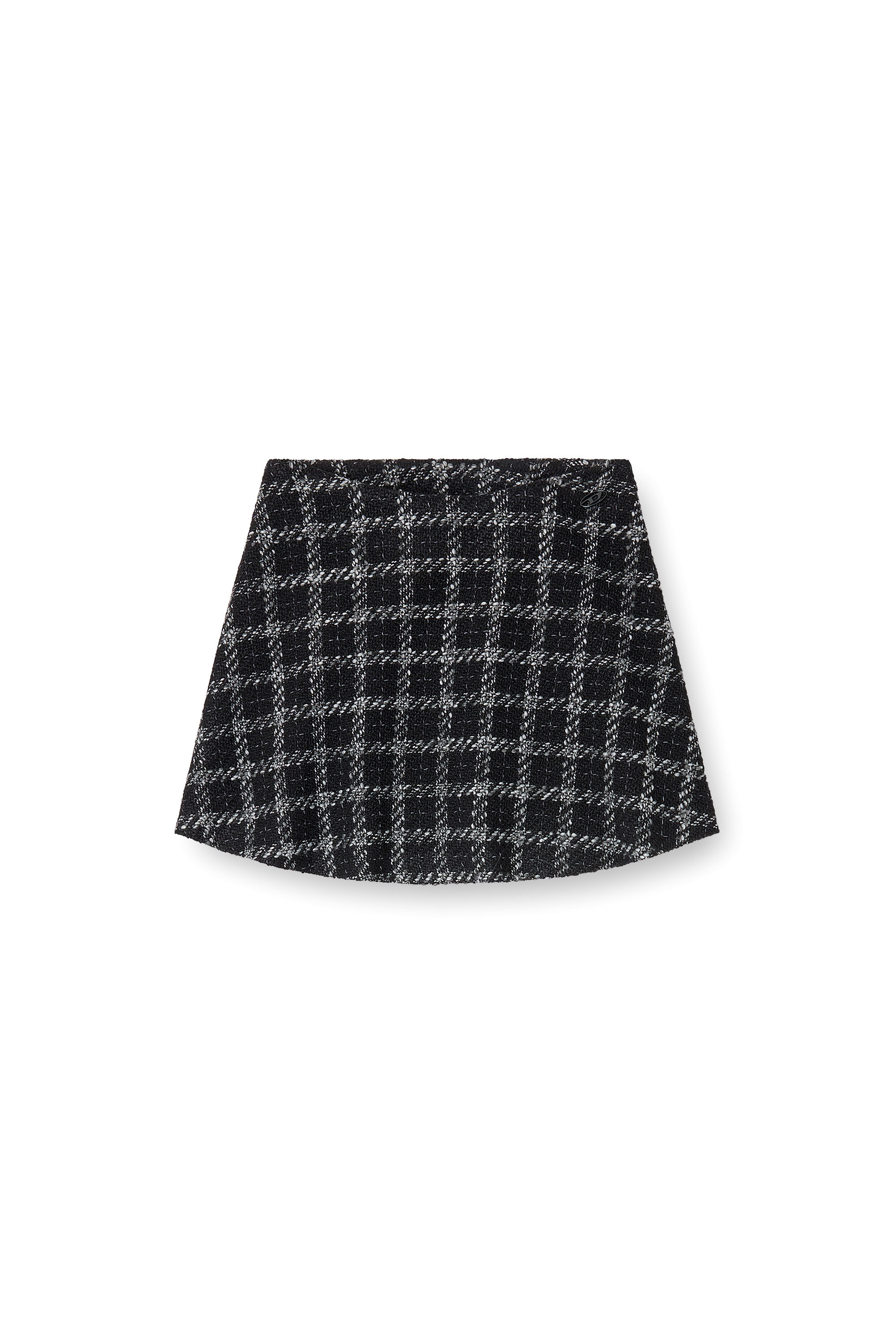 Diesel - O-GRACY, Damen Bouclé-Rock mit Karo-Muster in Schwarz/Weiss - 2