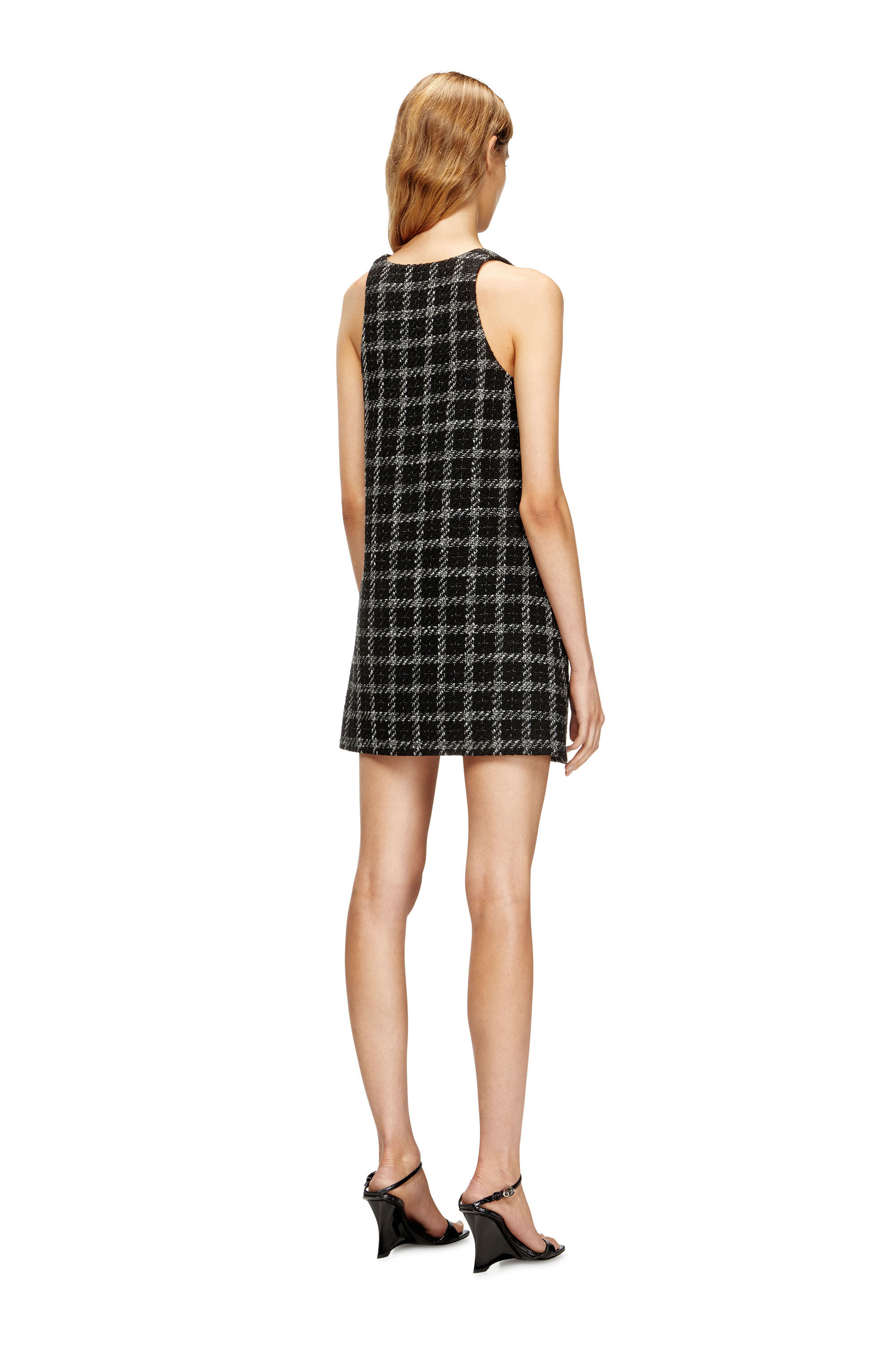 Diesel - D-GIADA, Damen Bouclé-Kleid mit Karo-Muster in null - 4